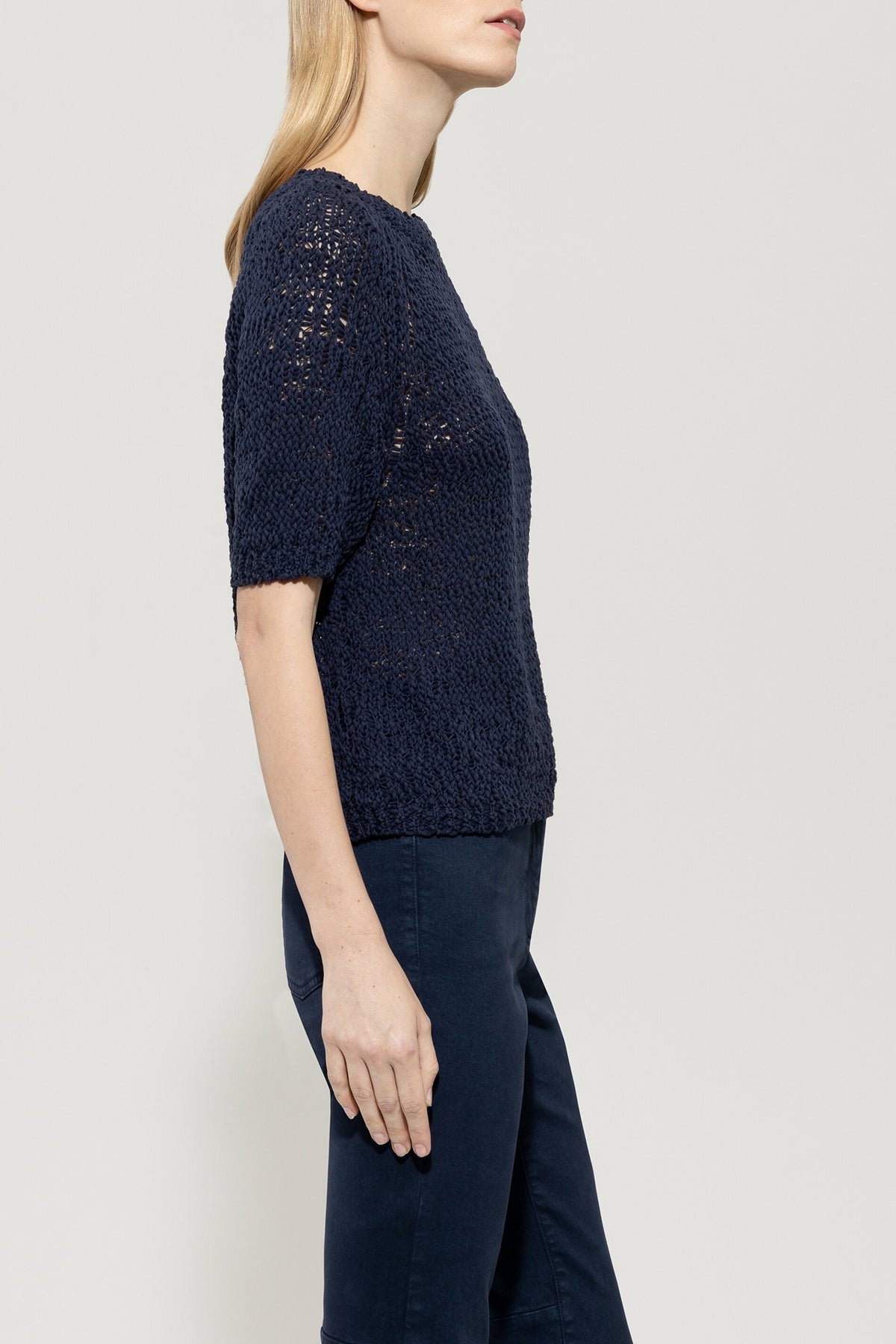 Bouclé-Pullover - jeans blue - Standard | Model Seite