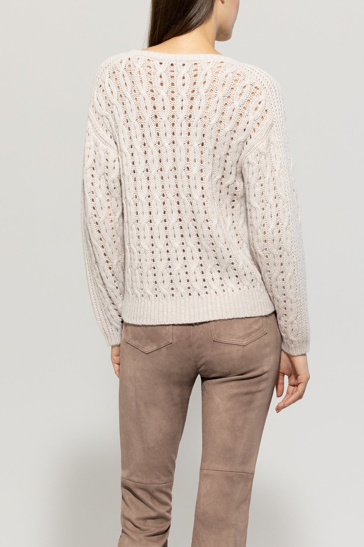 Pullover aus Woll-Mix - cream - Standard | Model Rück