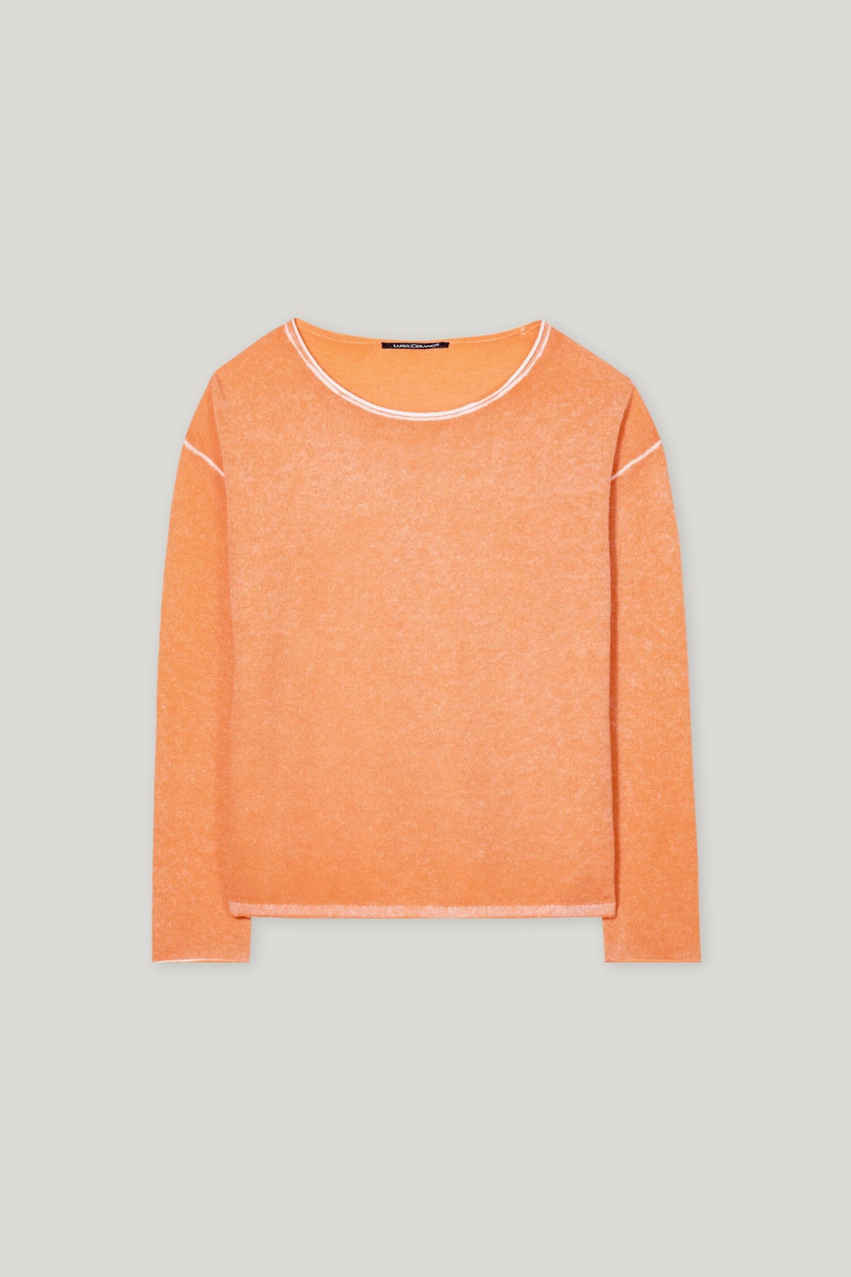 Feinstrick-Pullover - peachy orange - Standard | Artikel Front
