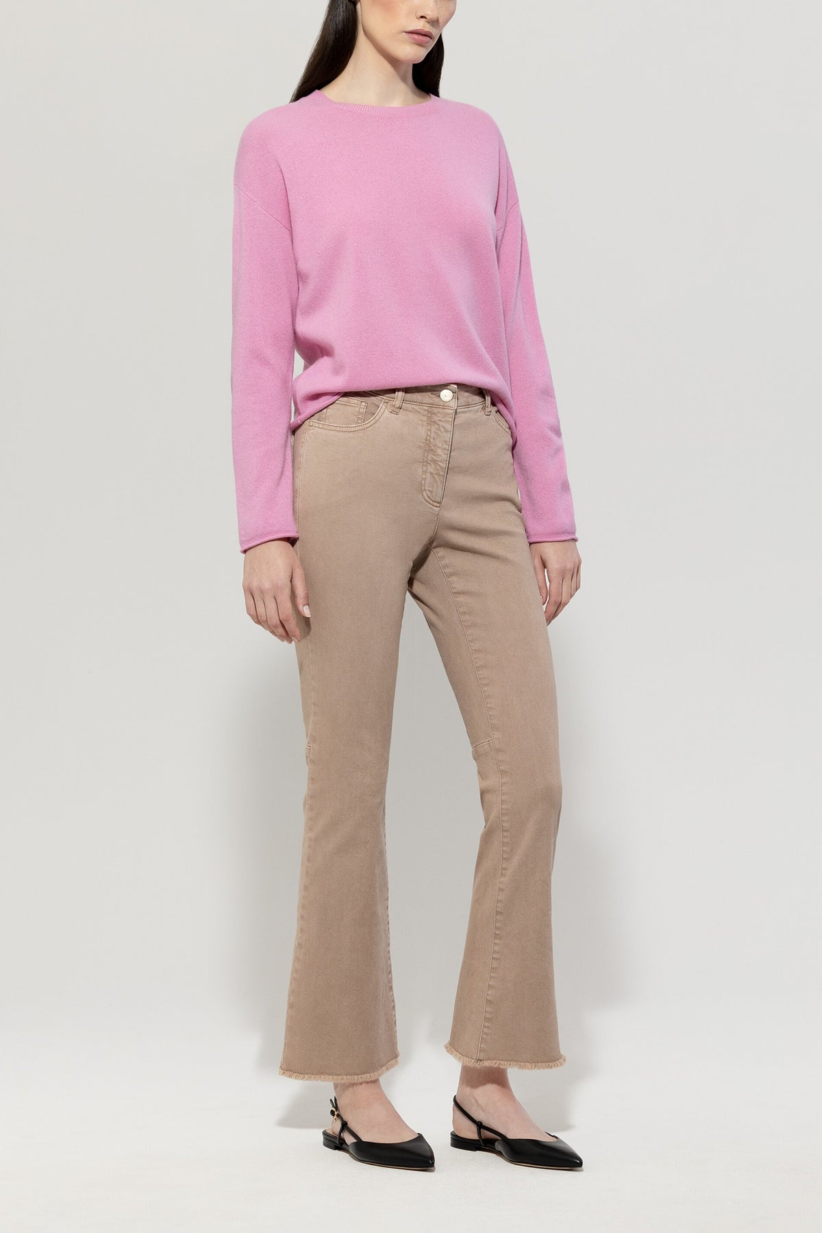 Pullover aus Kaschmir-Mix - candy pink - Standard | Model Front