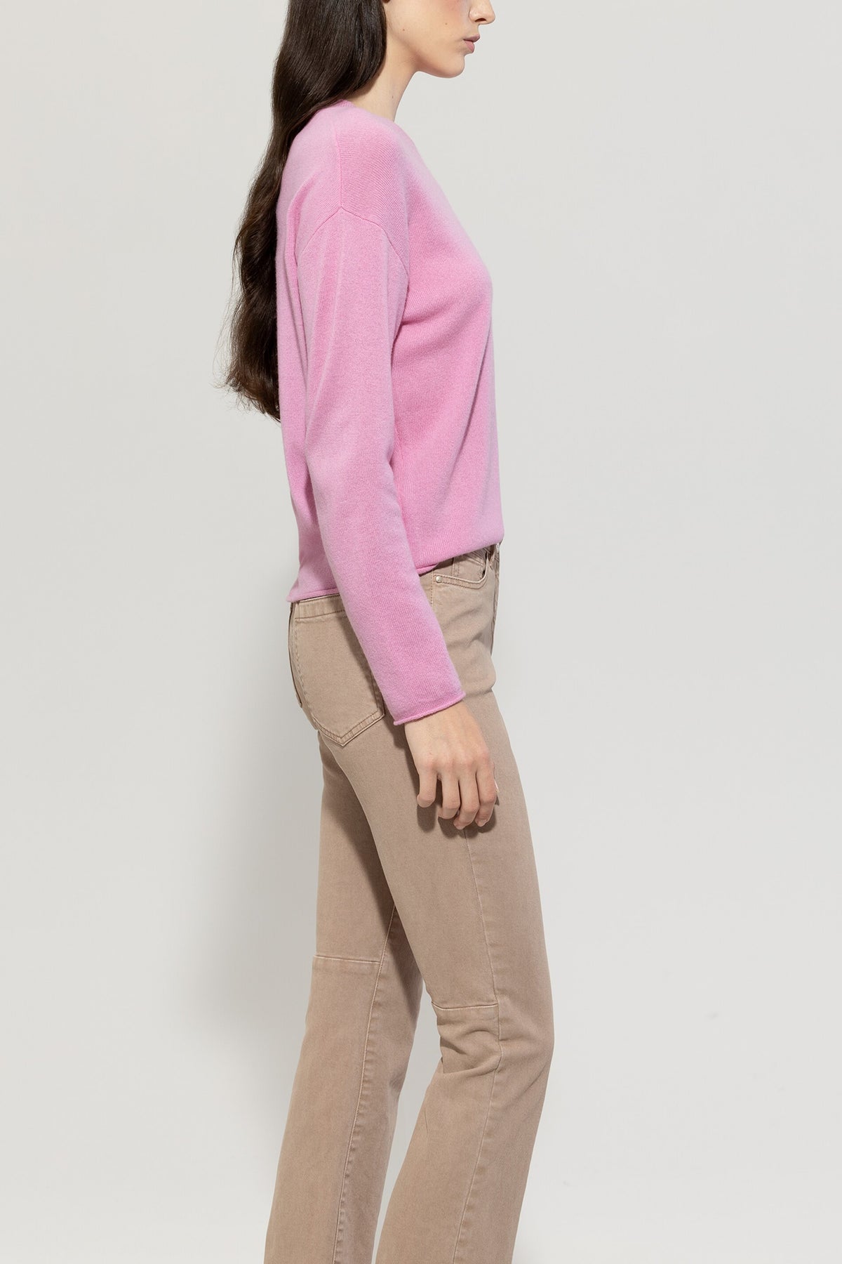 Pullover aus Kaschmir-Mix - candy pink - Standard | Model Seite