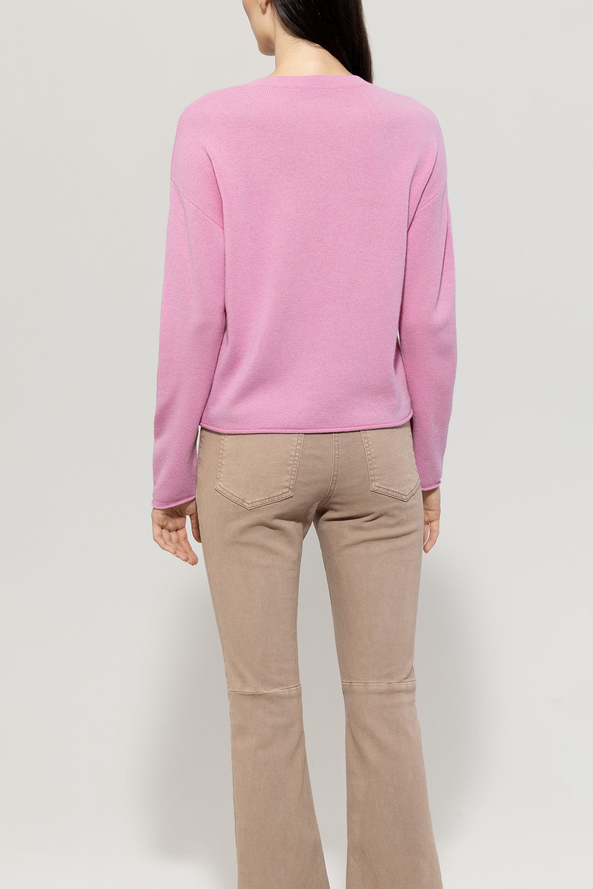 Pullover aus Kaschmir-Mix - candy pink - Standard | Model Rück