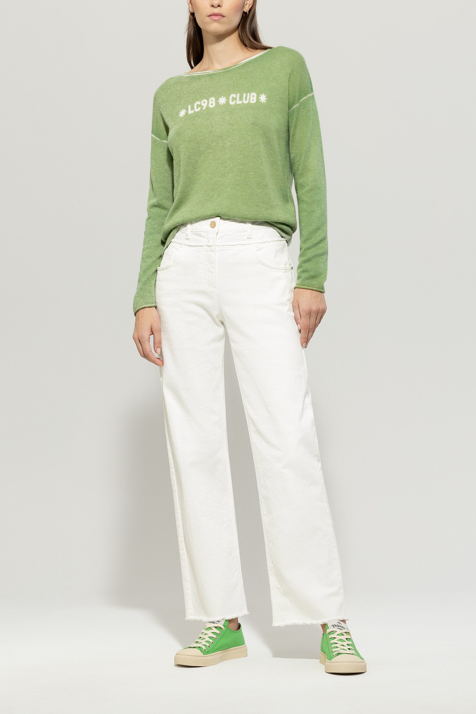 Vintage-look sweater easy green Standard