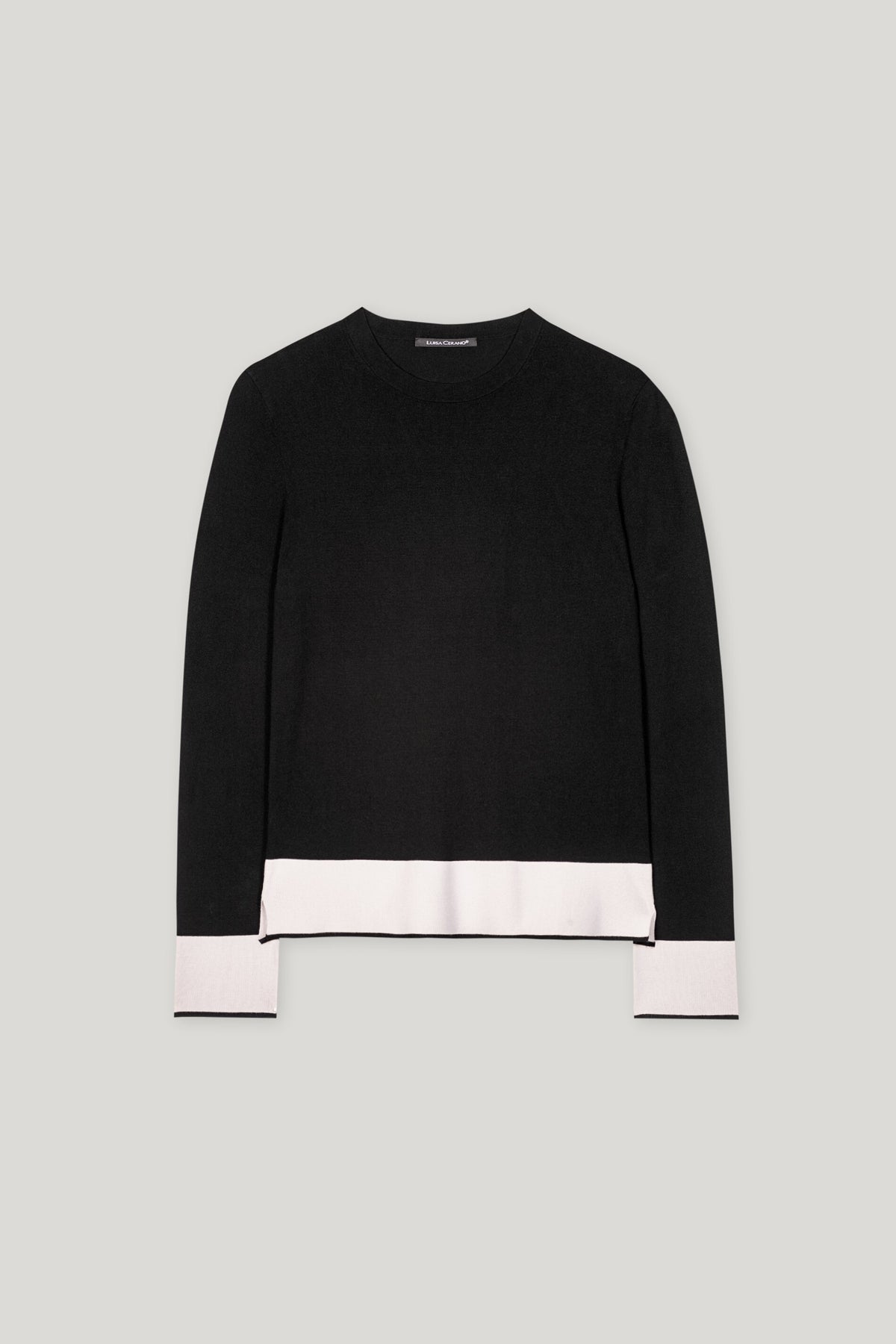 Pullover mit Farbakzenten - deep black - Standard | Artikel Front