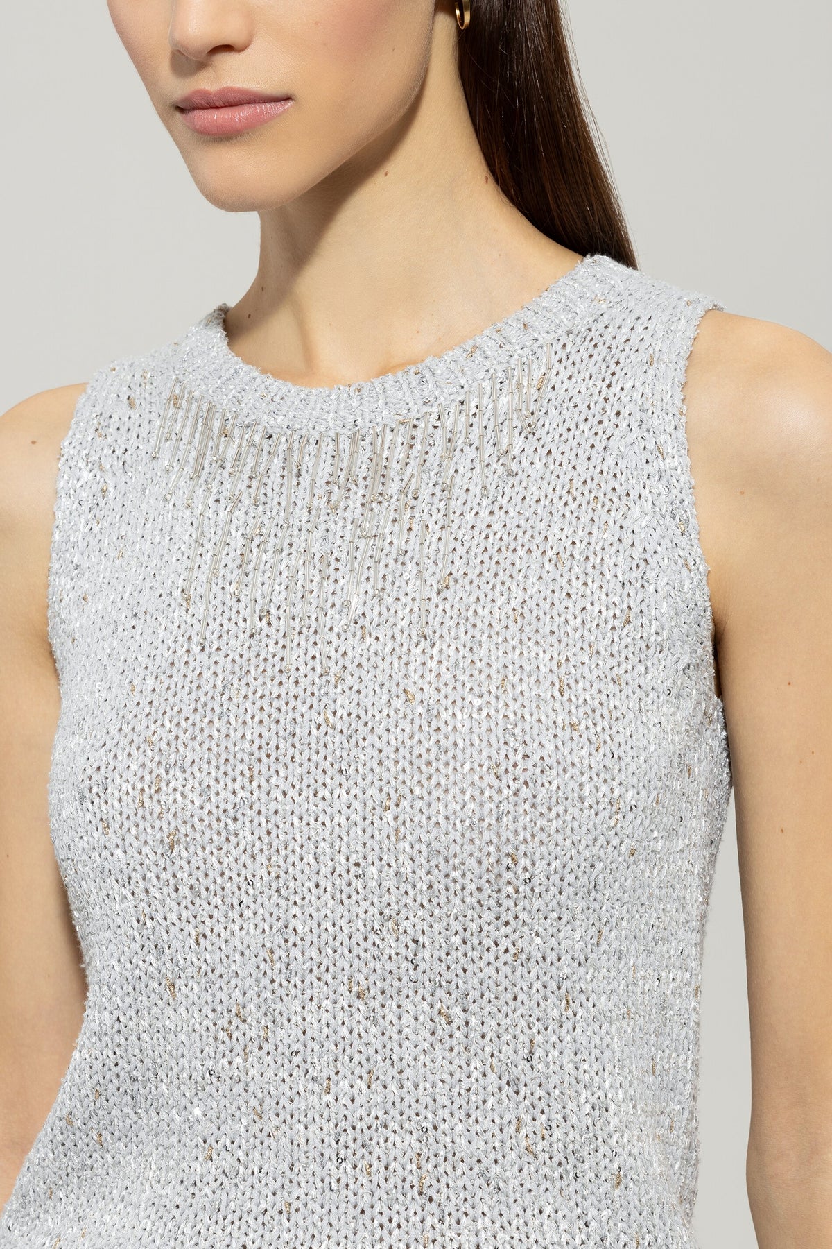 Top aus Fancy-Garn - silver grey - Standard | Model Detail