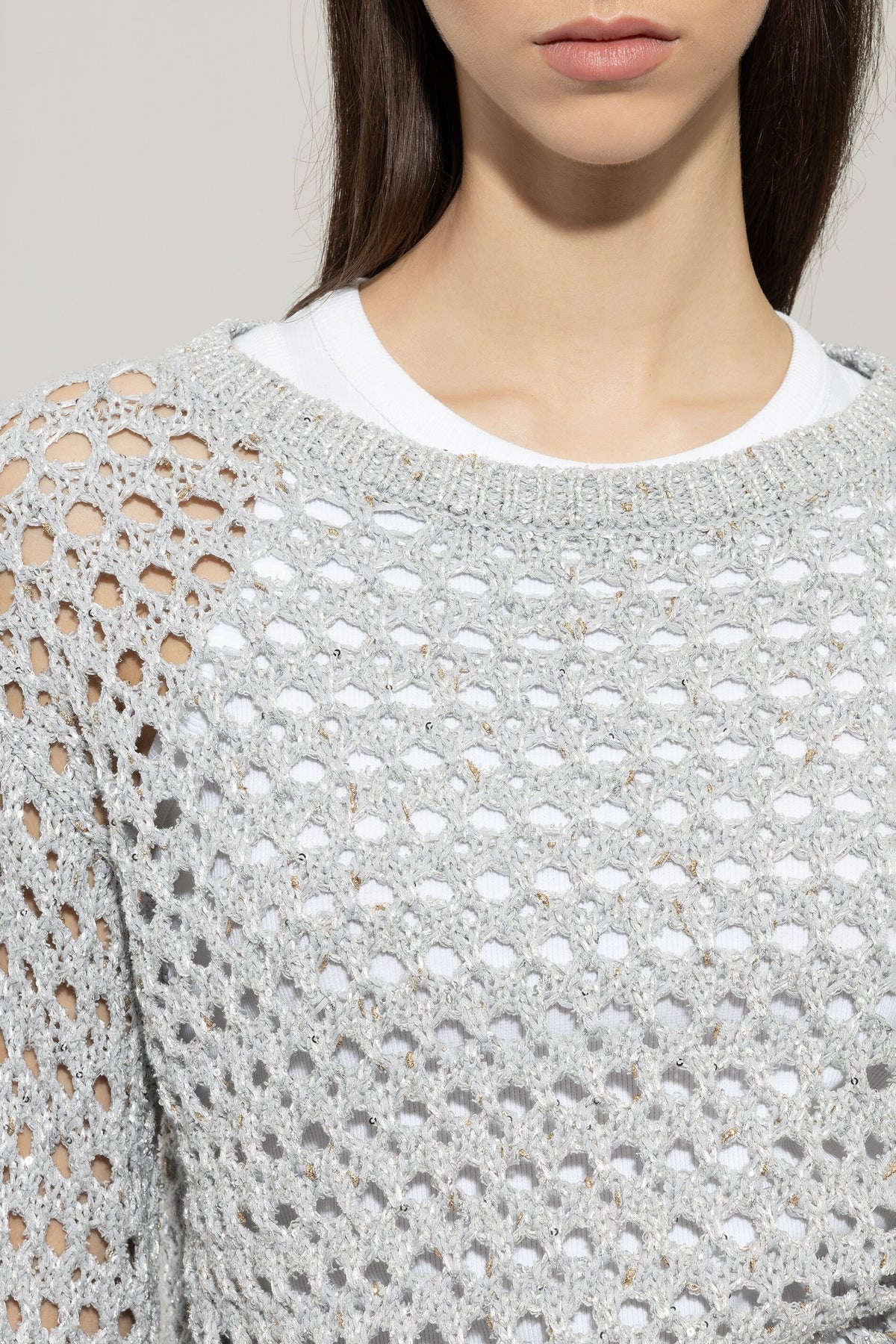 Pullover aus Fancy-Garn - silver grey - Standard | Model Detail
