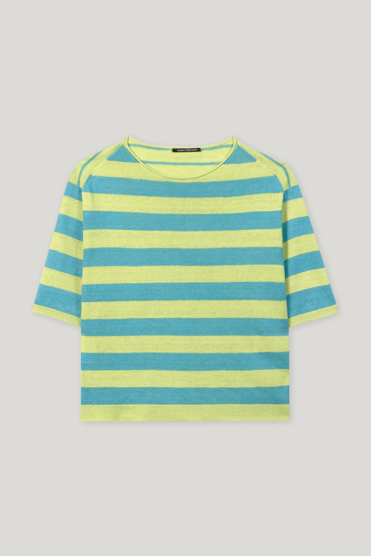 Leinen-Ringel-Pullover - multi - Standard | Artikel Front