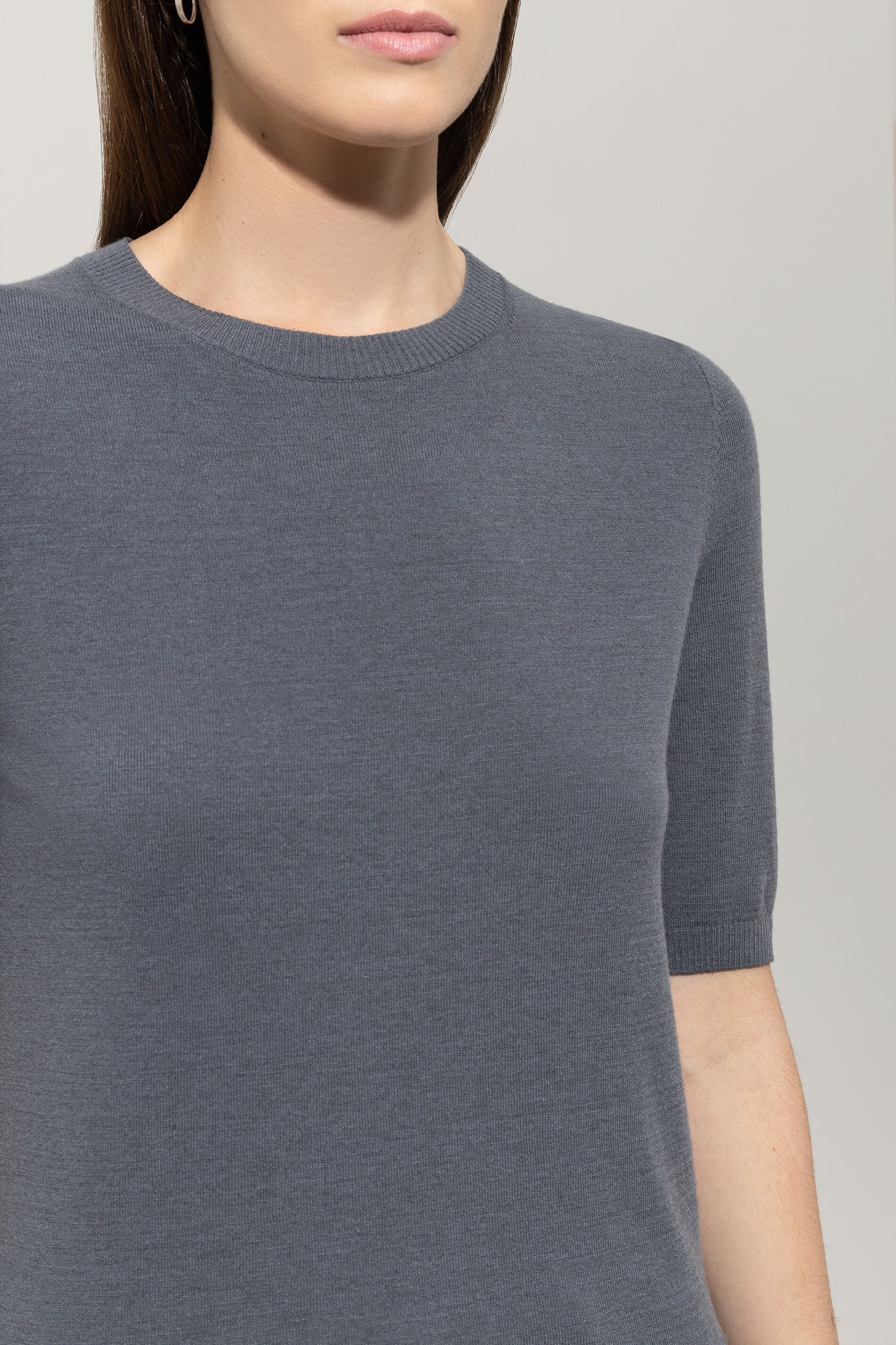 Feinstrick-Pullover - urban grey - Standard | Model Detail