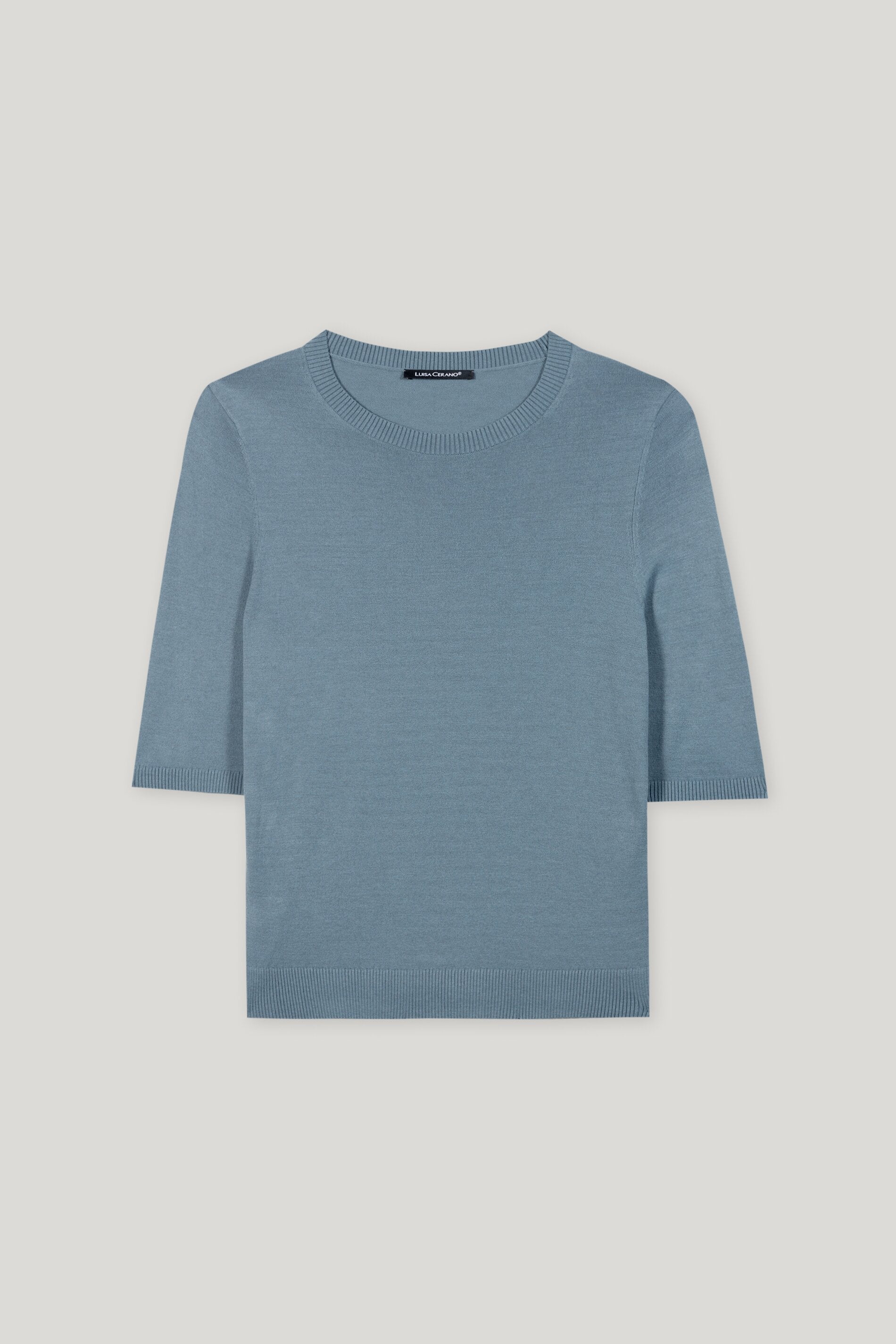 Feinstrick-Pullover - greyish blue - Standard | Artikel Front