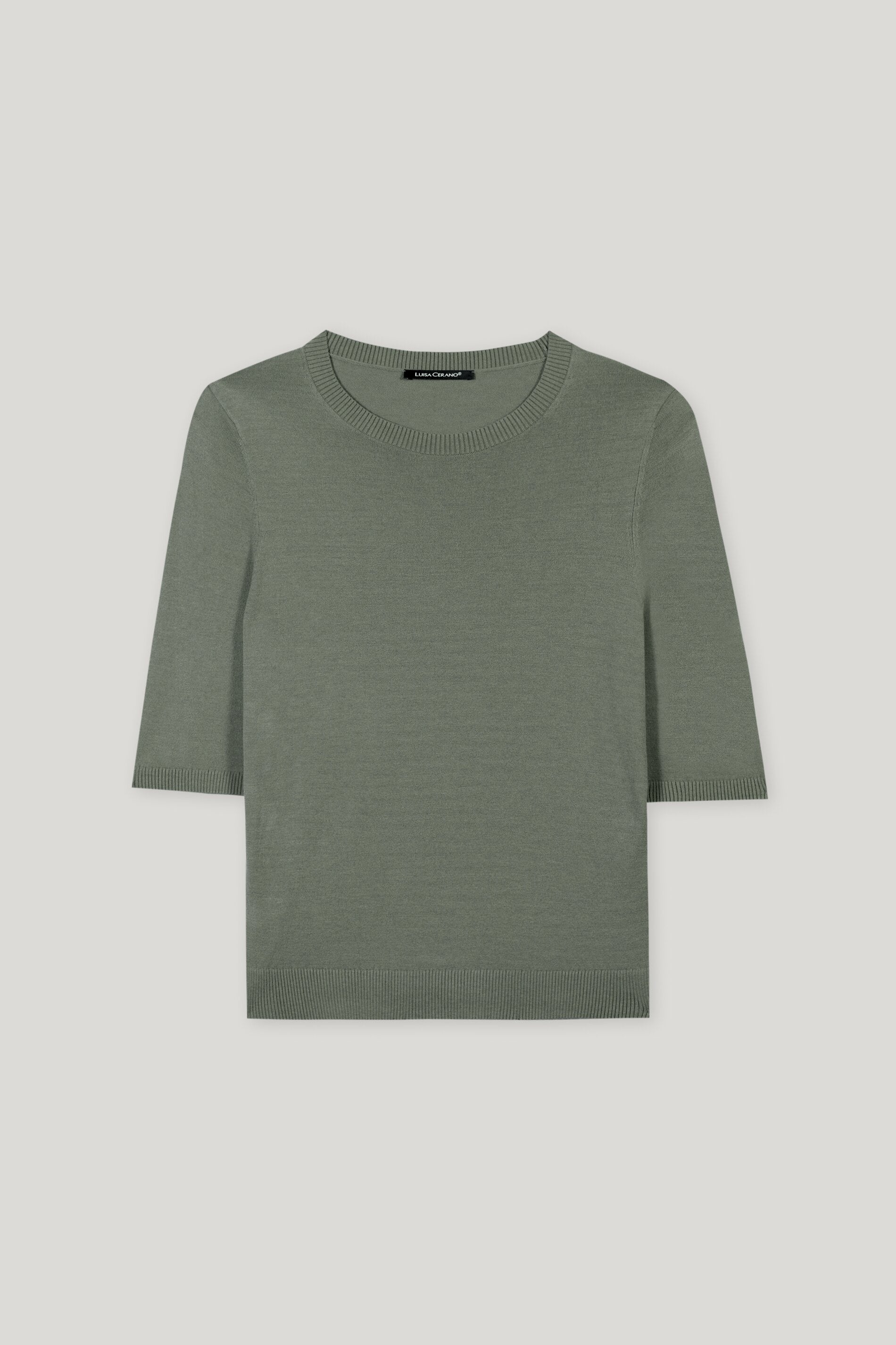 Feinstrick-Pullover - cool khaki - Standard | Artikel Front