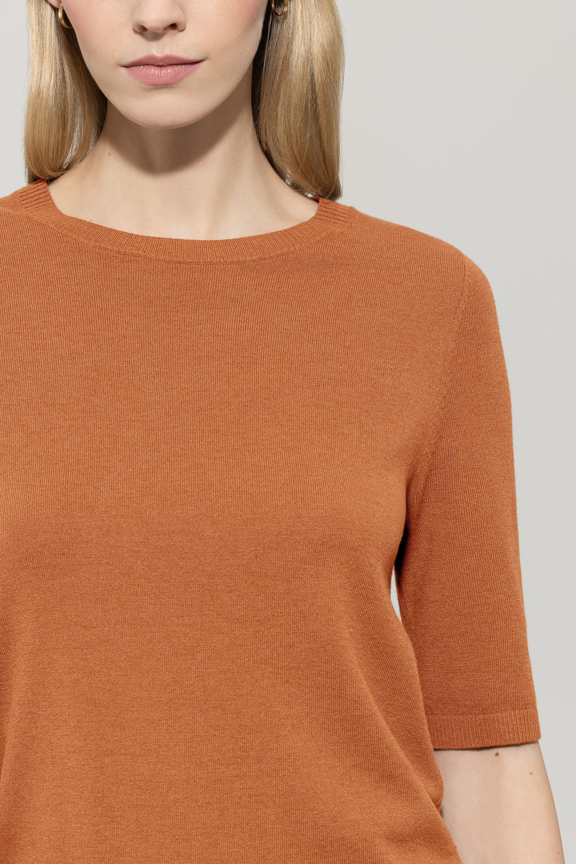 Feinstrick-Pullover - cinnamon - Standard | Model Detail