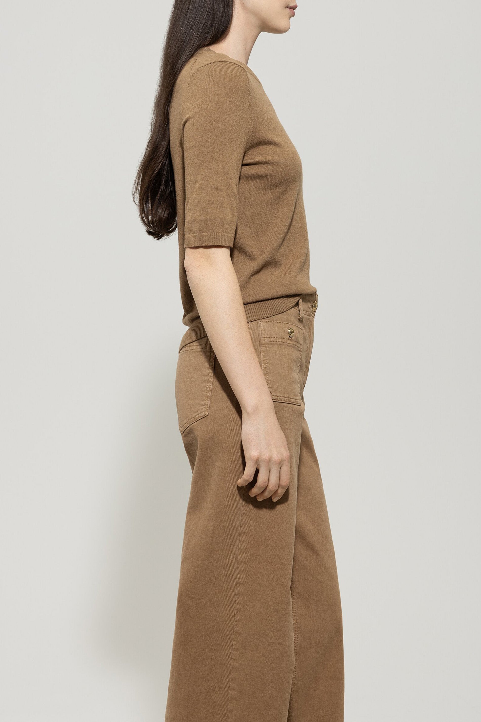 Feinstrick-Pullover - hanf - Standard | Model Seite