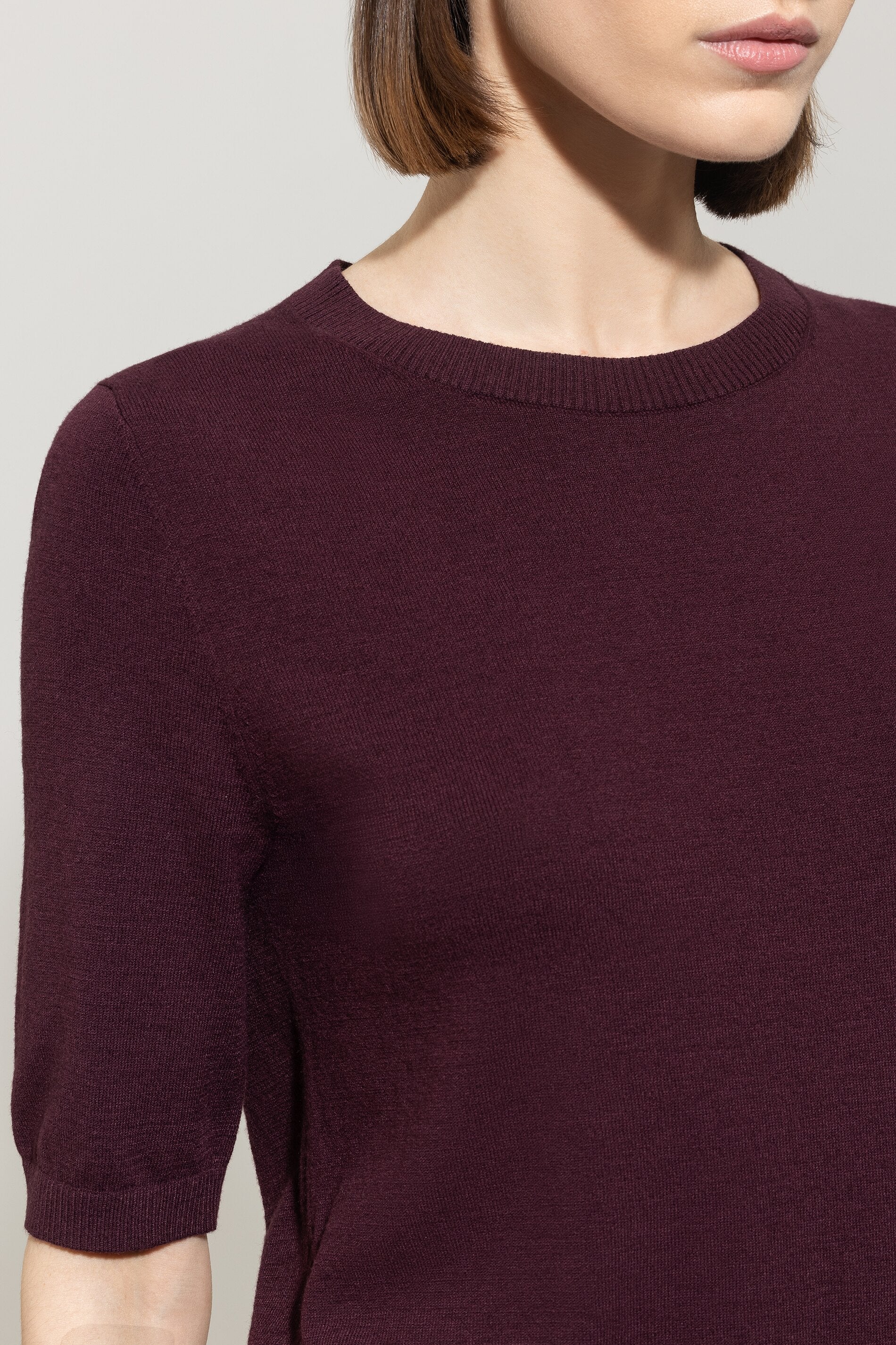 Feinstrick-Pullover - burgundy - Standard | Model Detail