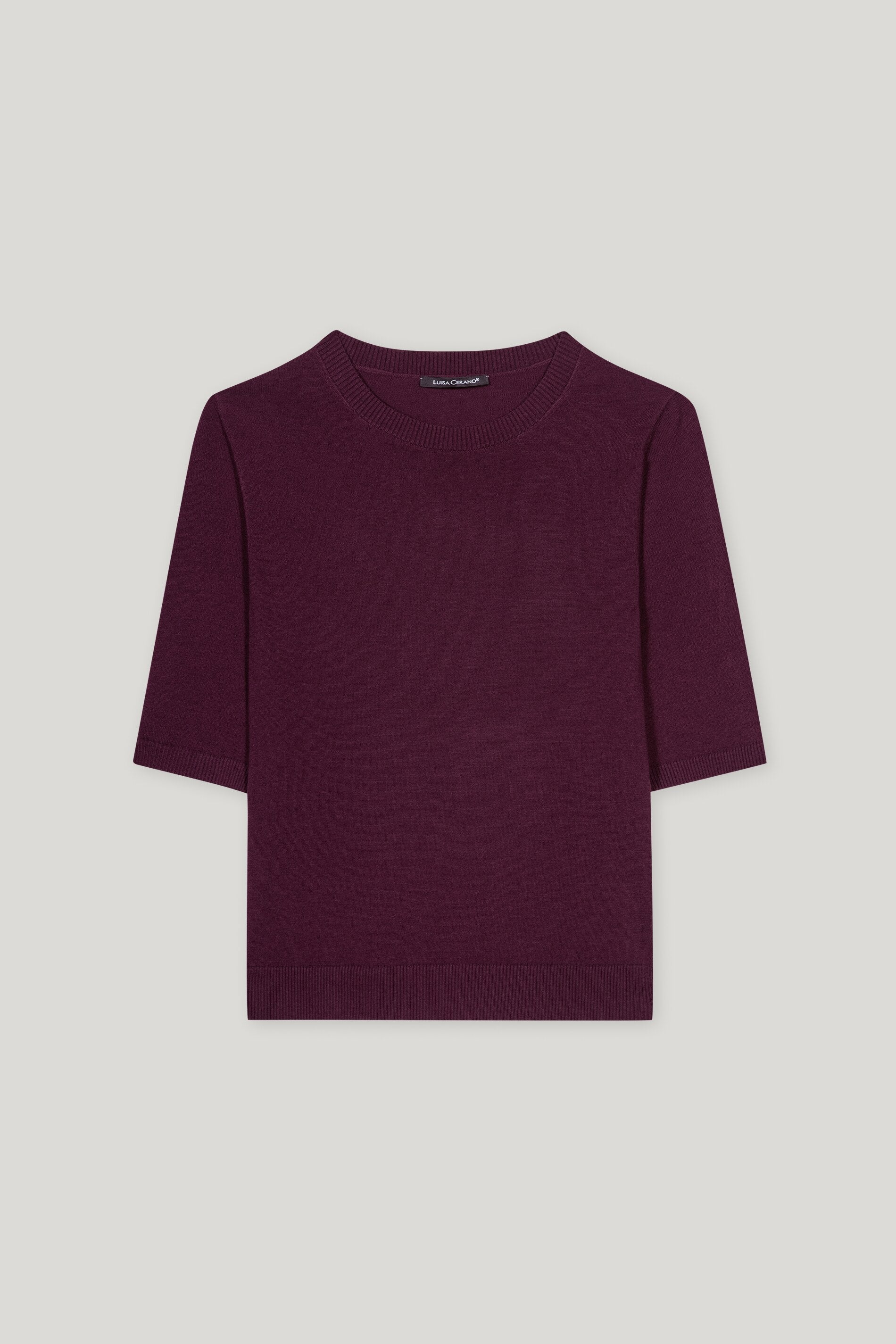 Feinstrick-Pullover - burgundy - Standard | Artikel Front