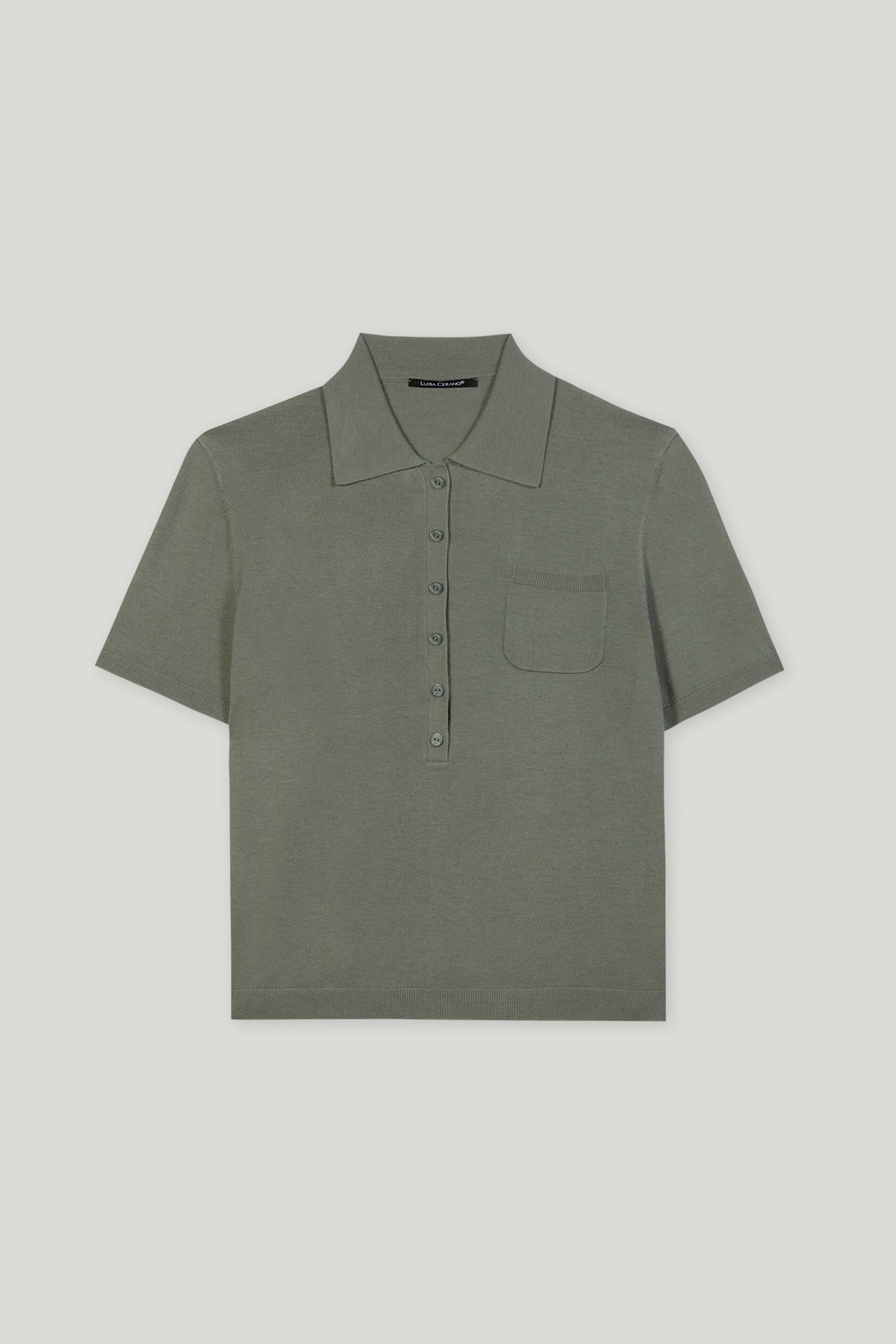 Polo-Shirt aus Woll-Mix - cool khaki - Standard | Artikel Front