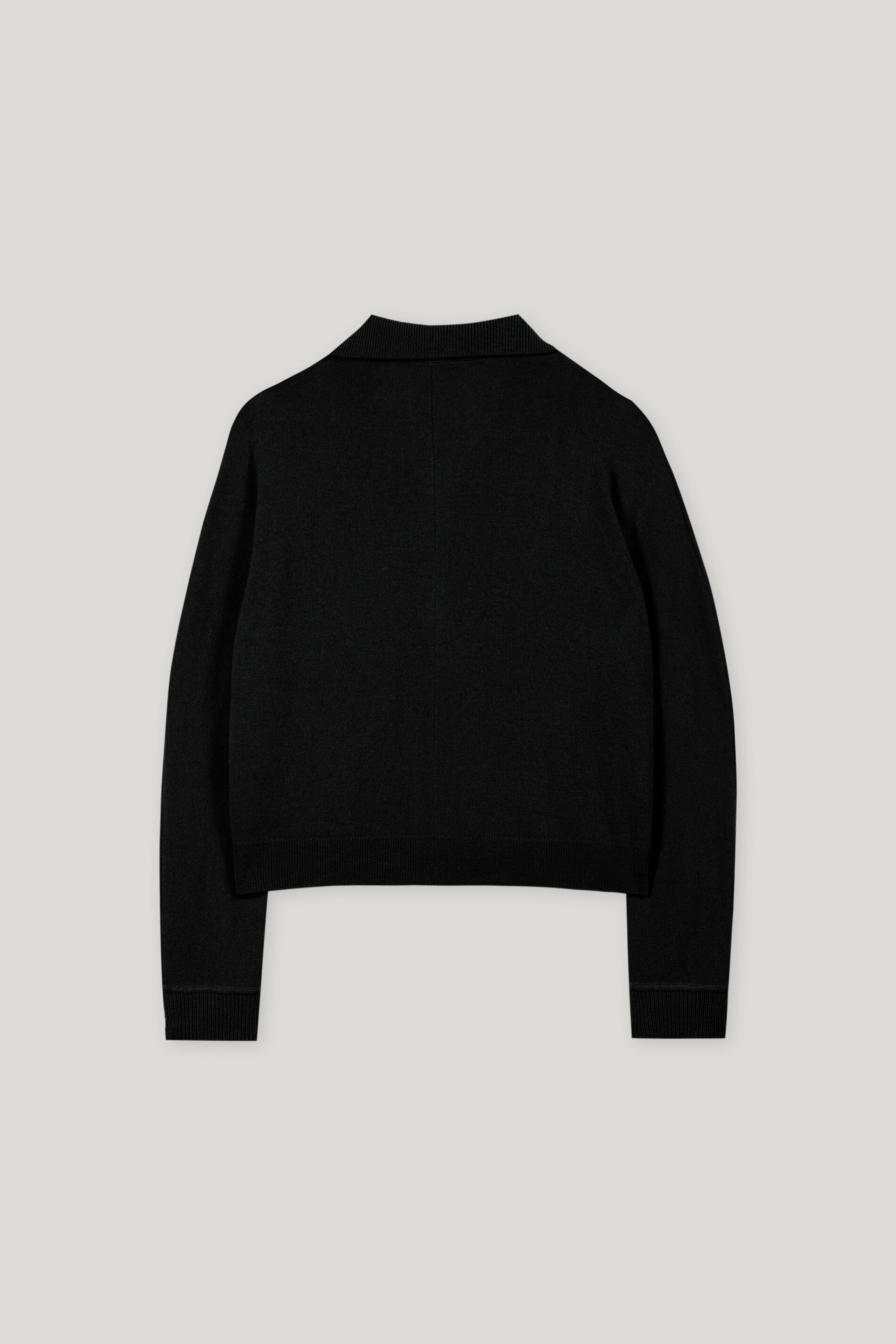 Polo-Shirt aus Kaschmir-Mix - deep black - Standard | Artikel Rück