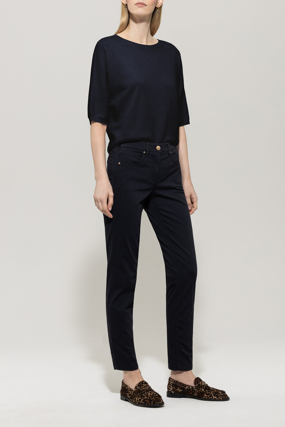 Cashmere-blend sweater - dark blue - Standard