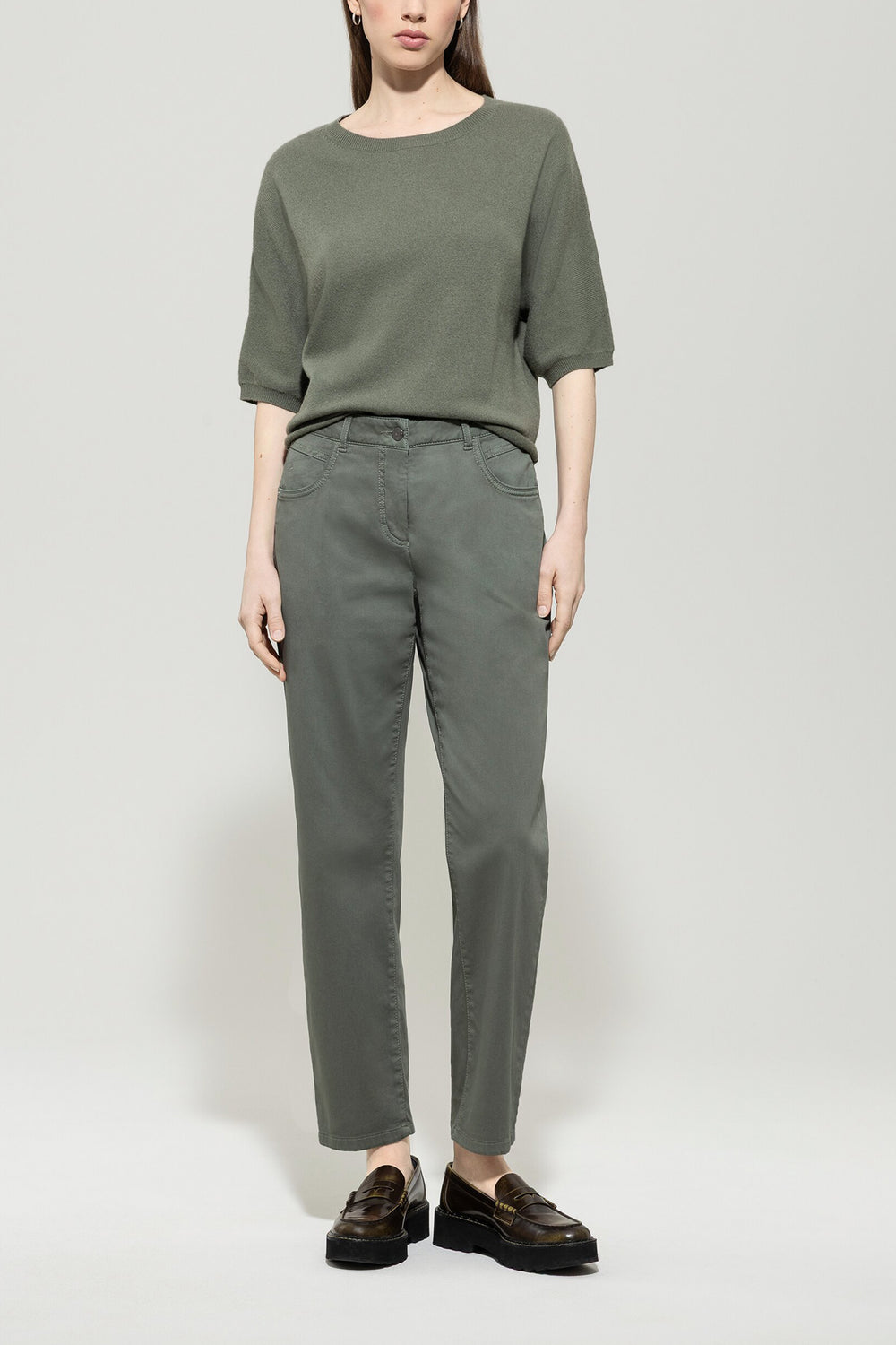 Cashmere-blend sweater - cool khaki - Standard