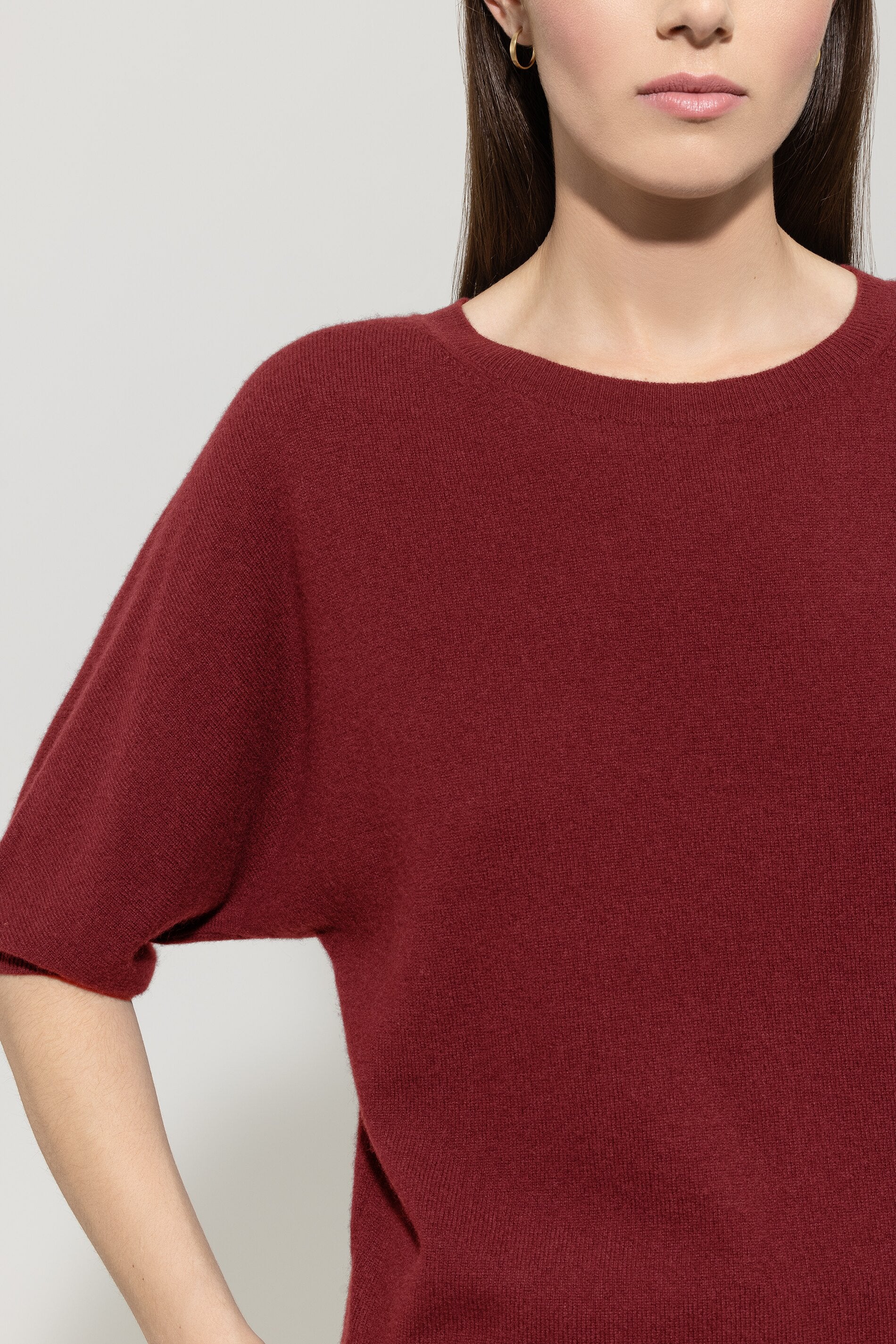 Pullover aus Kaschmir-Mix - berry red - Standard | Model Detail