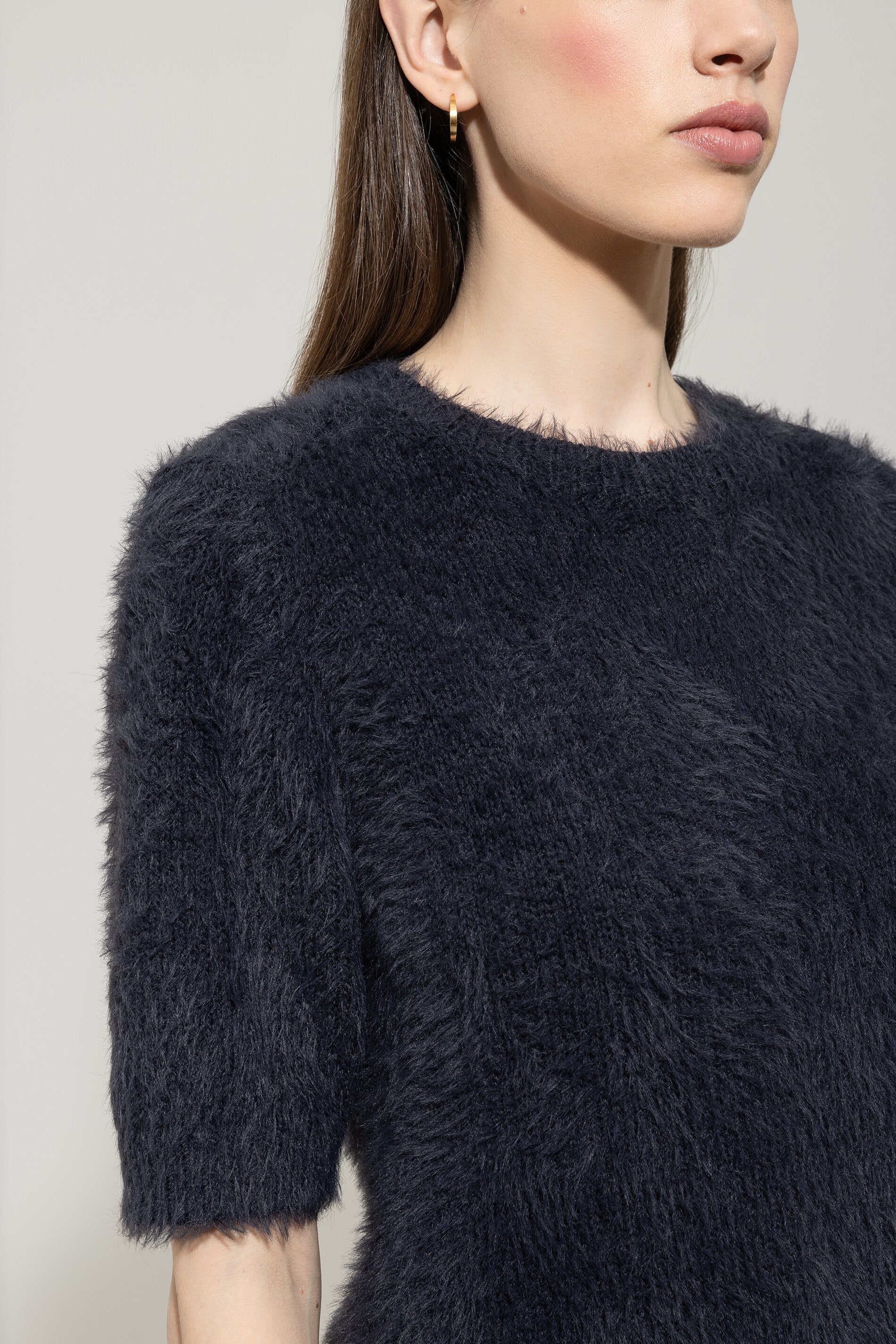 Halbarm-Pullover - dark blue - Standard | Model Detail