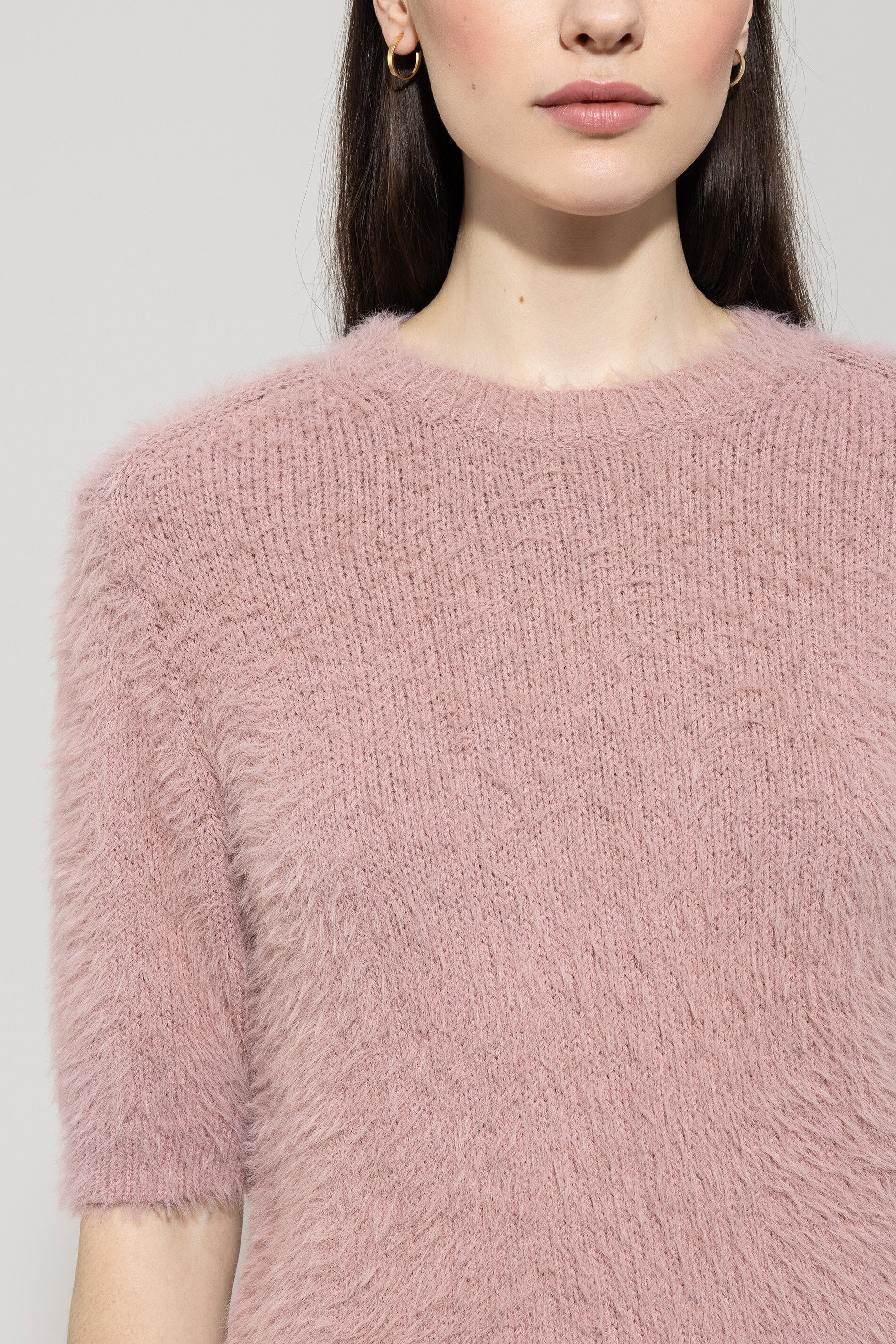 Halbarm-Pullover - rosewood - Standard | Model Detail