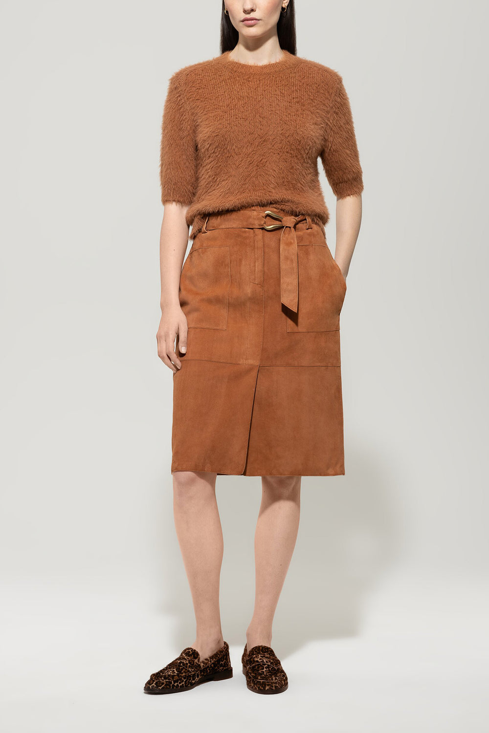 Halbarm-Pullover - cinnamon - Standard