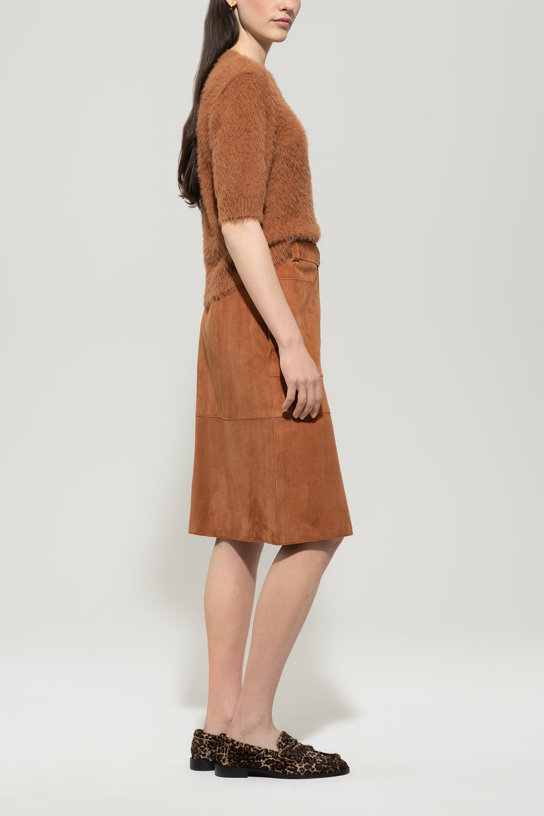 Halbarm-Pullover - cinnamon - Standard | Model Seite