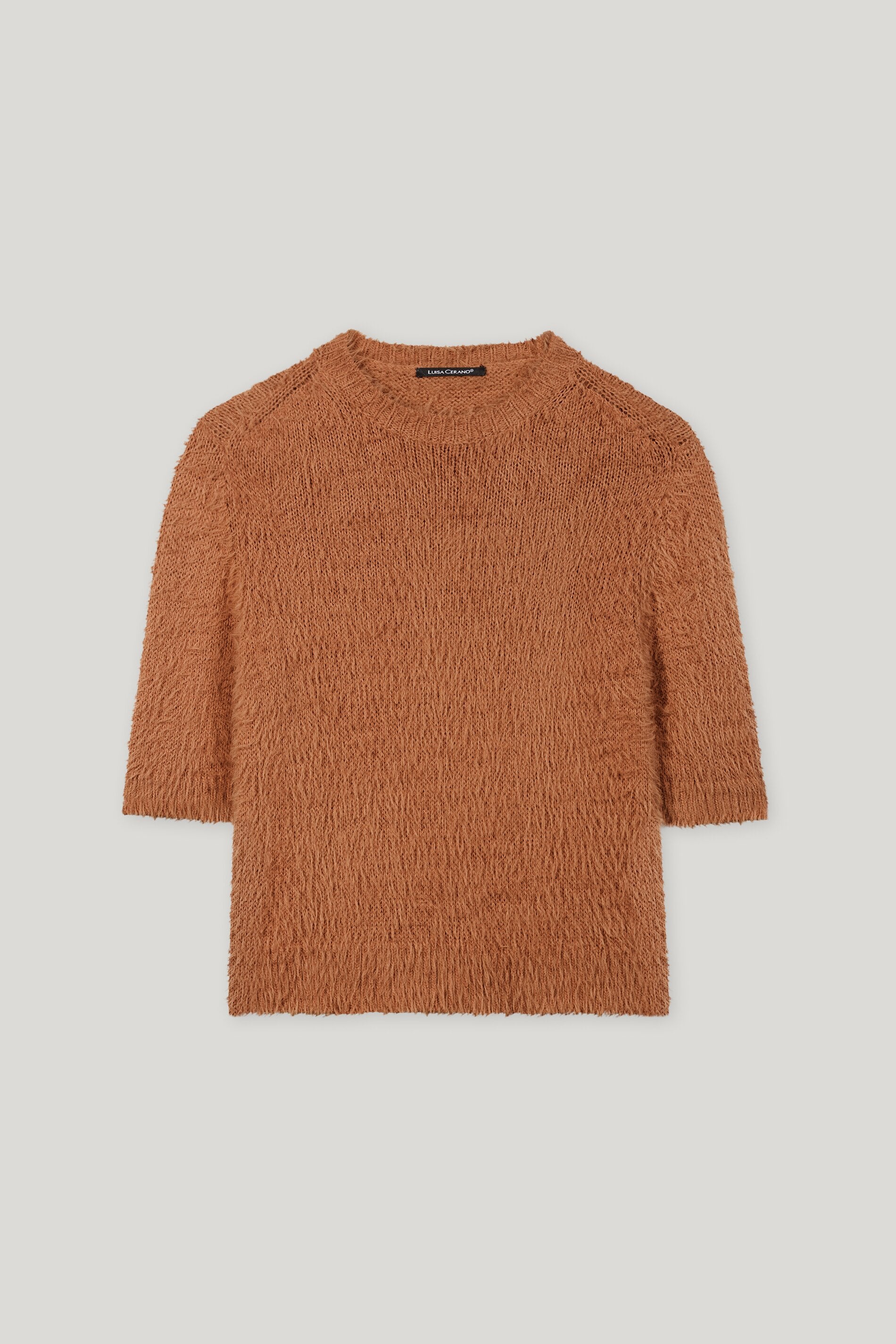 Halbarm-Pullover - cinnamon - Standard | Artikel Front