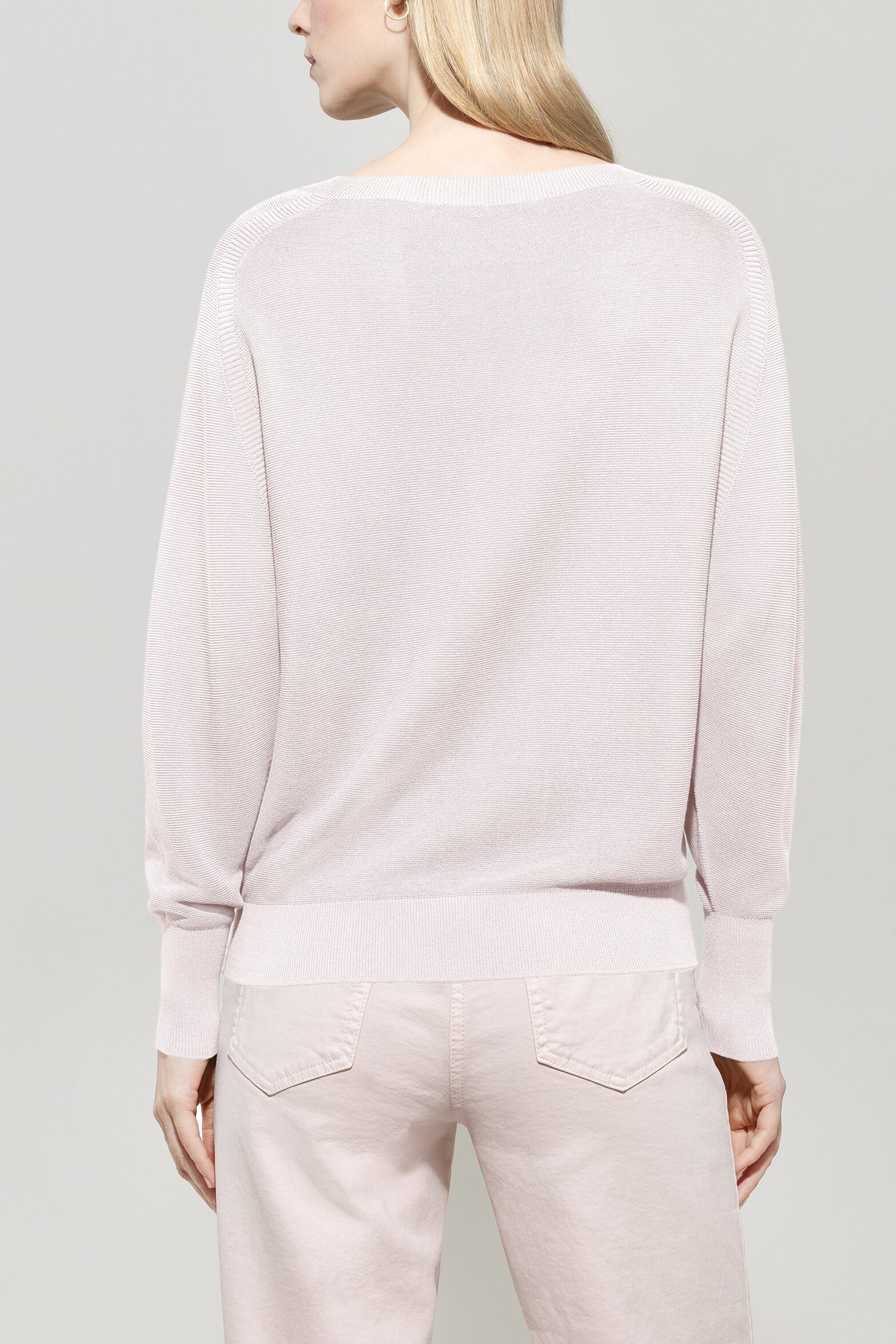 Pullover in Links-Struktur - creamy powder - Standard | Model Rück