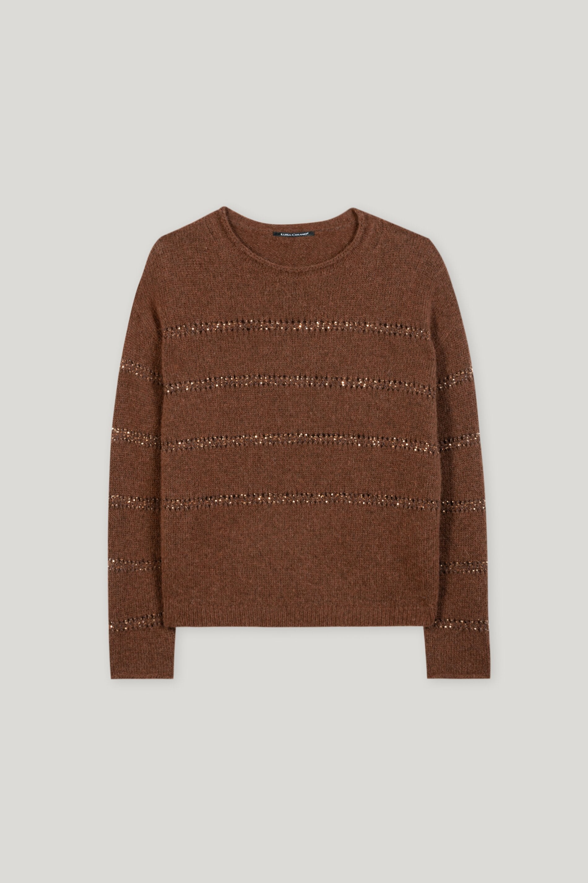 Pullover in Streifen-Optik - walnut - Standard | Artikel Front