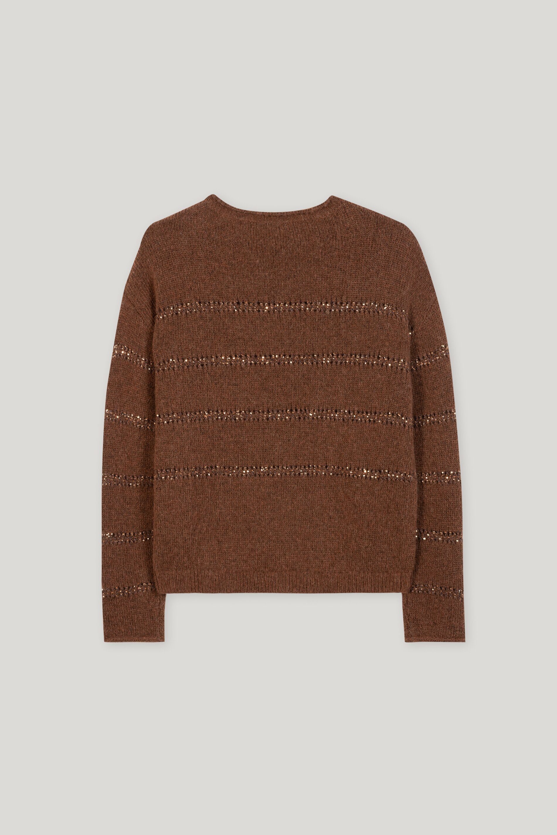 Pullover in Streifen-Optik - walnut - Standard | Artikel Rück