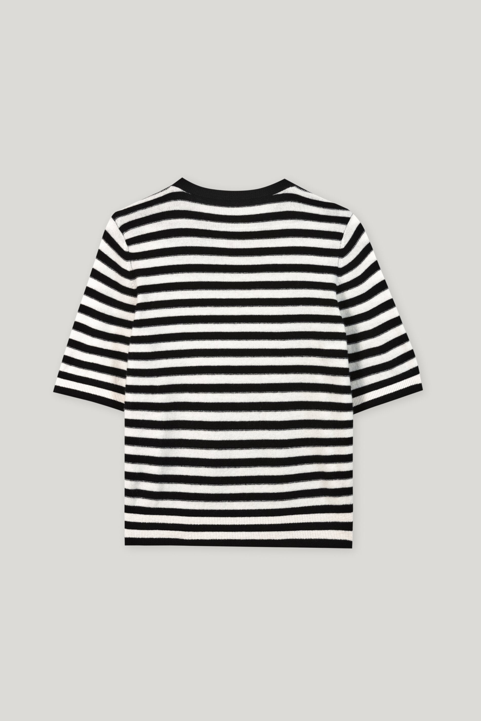 Pullover aus Kaschmir-Mix - deep black / off-white - Standard | Artikel Rück