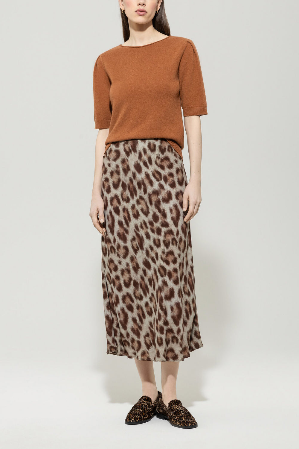 Sweter z kaszmiru - cynamonowy - Standardowy