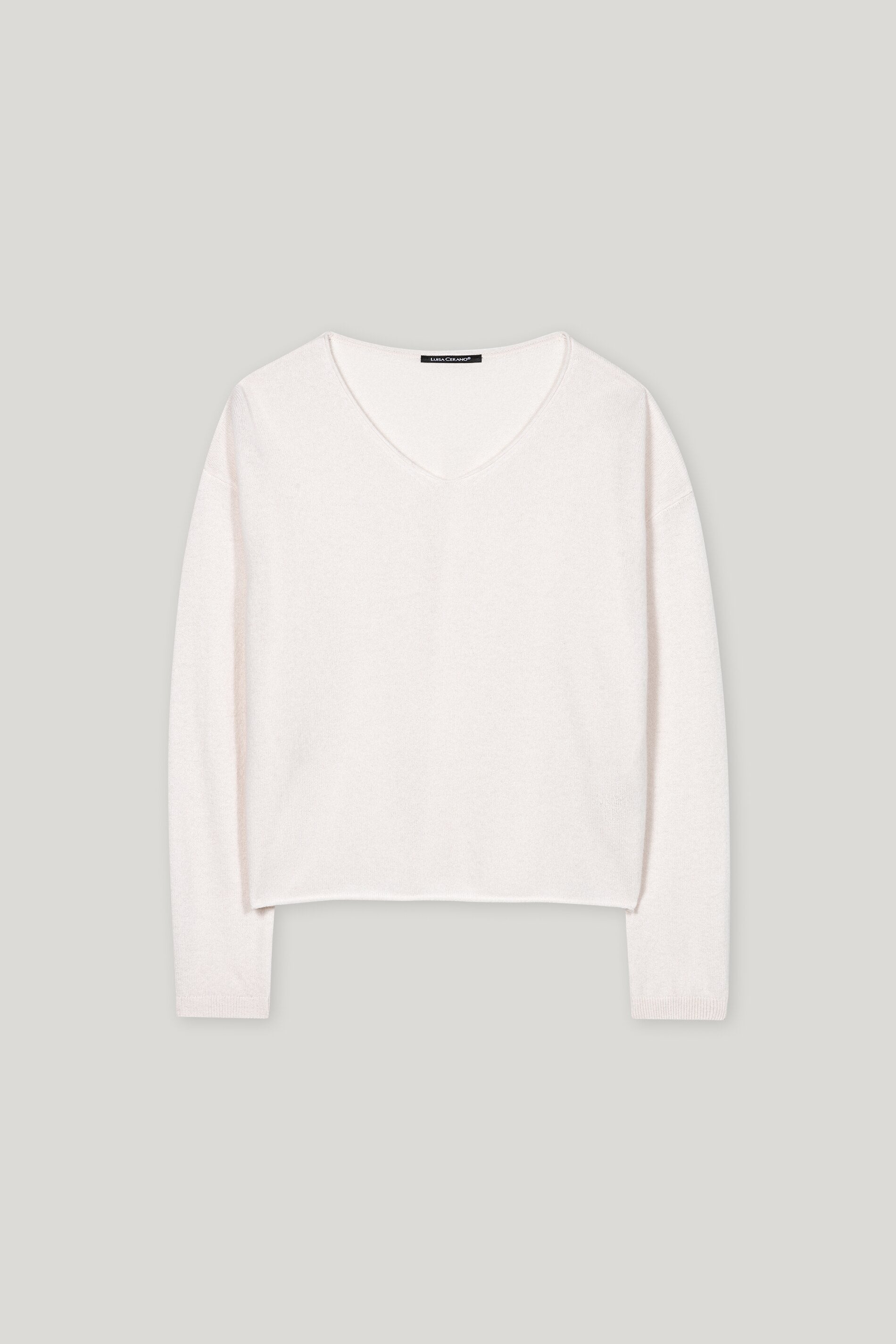 V-Pullover aus Kaschmir-Mix - silky cream - Standard | Artikel Front