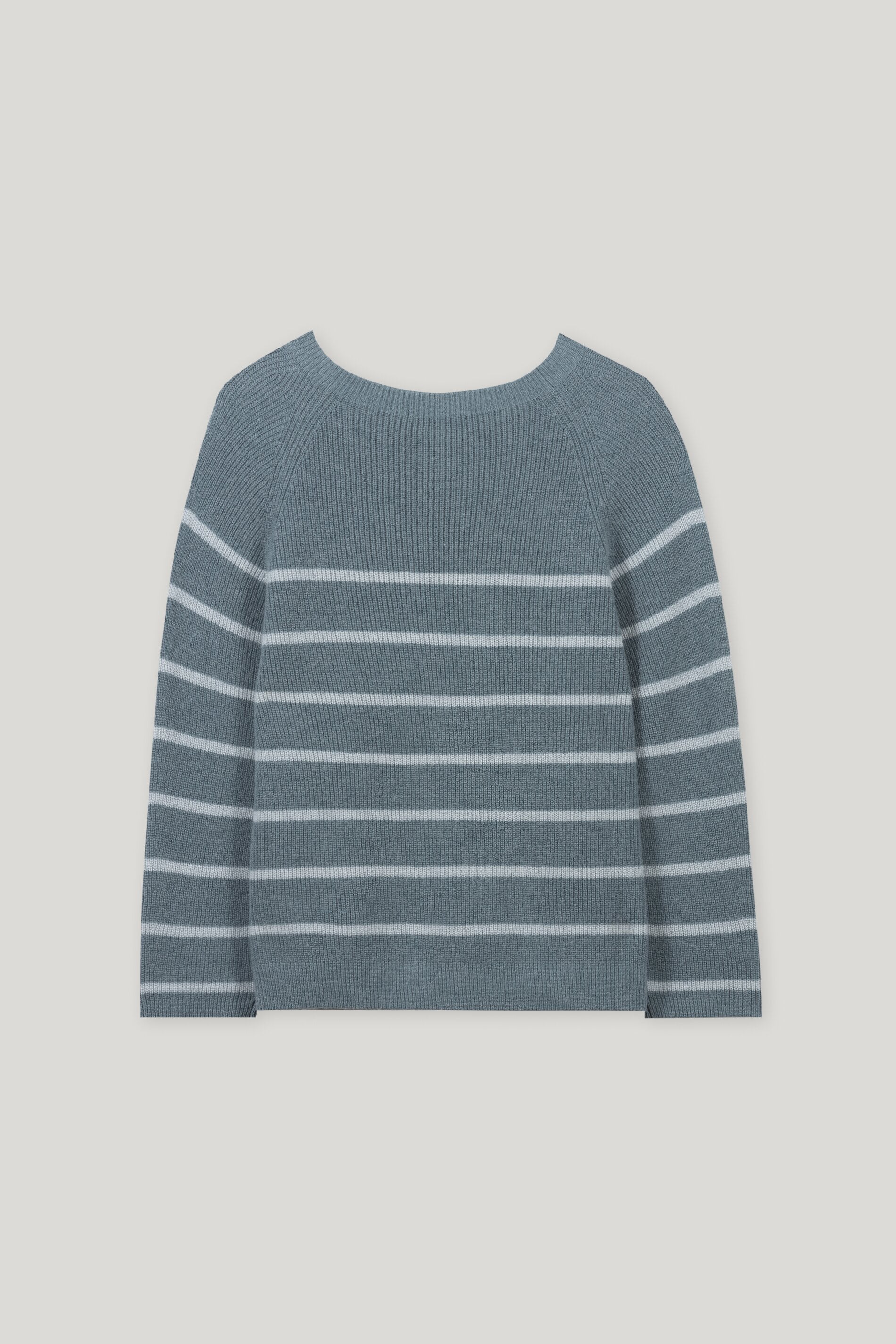 Streifen-Raglan-Pullover - greyish blue / light blue - Standard | Artikel Rück