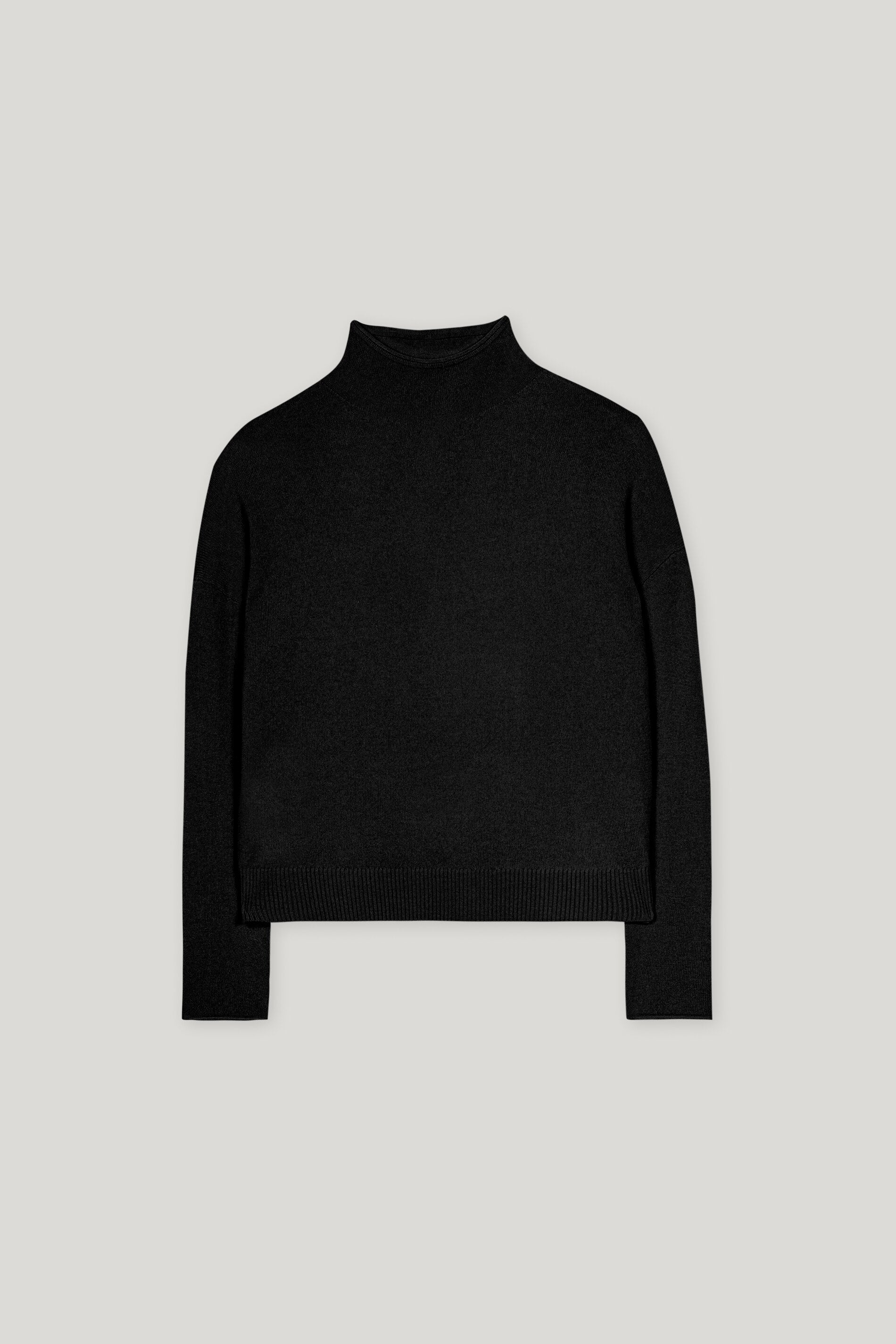 Pullover aus Kaschmir-Mix - deep black - Standard | Artikel Front