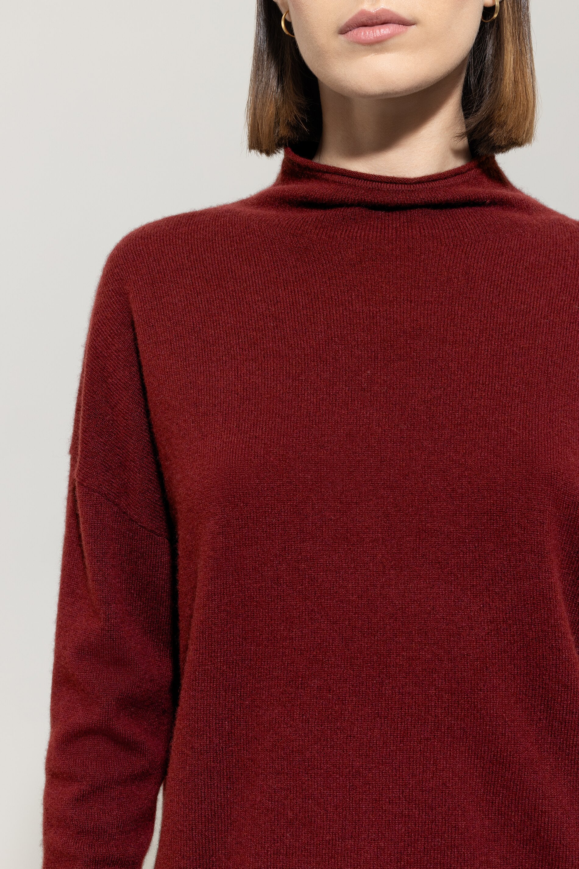 Pullover aus Kaschmir-Mix - berry red - Standard | Model Detail