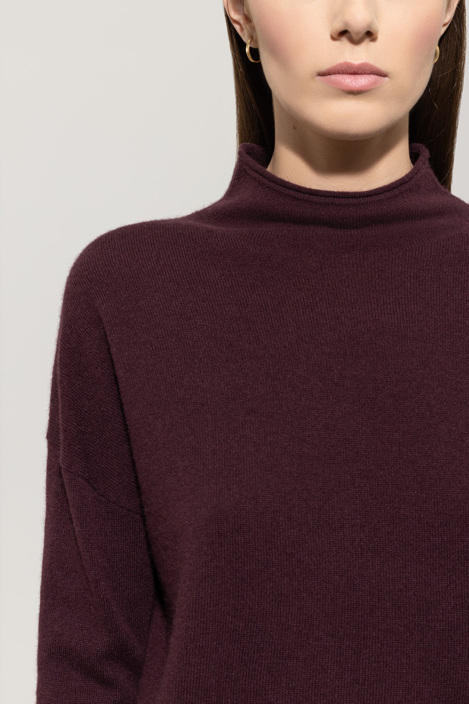 Pullover aus Kaschmir-Mix - burgundy - Standard | Model Detail