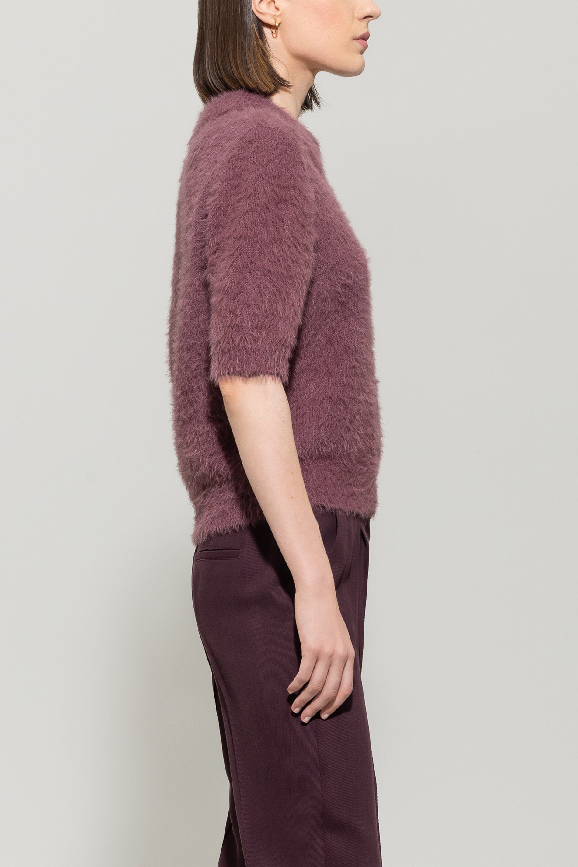 Polo in Fell-Optik - heather - Standard | Model Seite