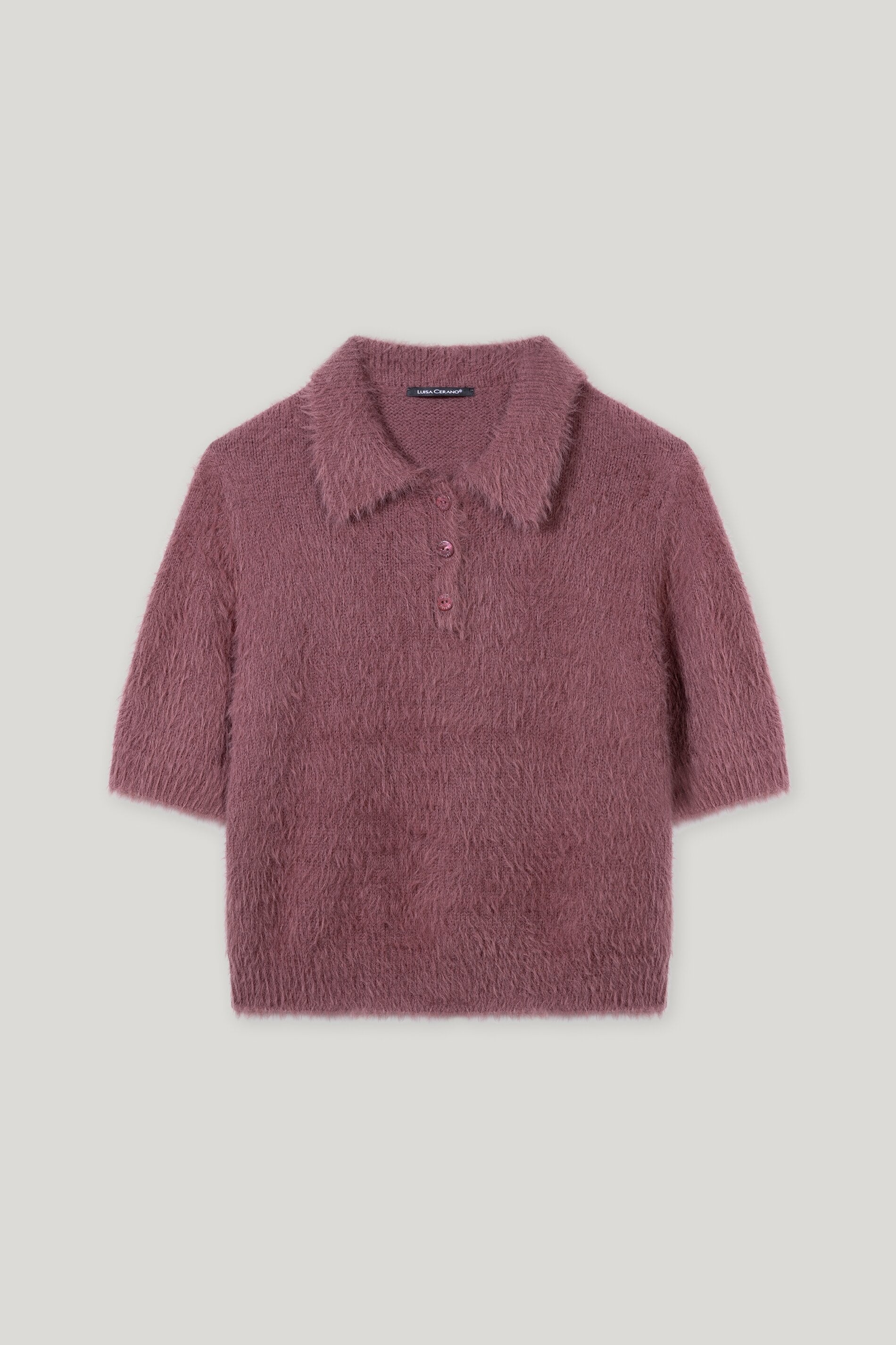 Polo in Fell-Optik - heather - Standard | Artikel Front