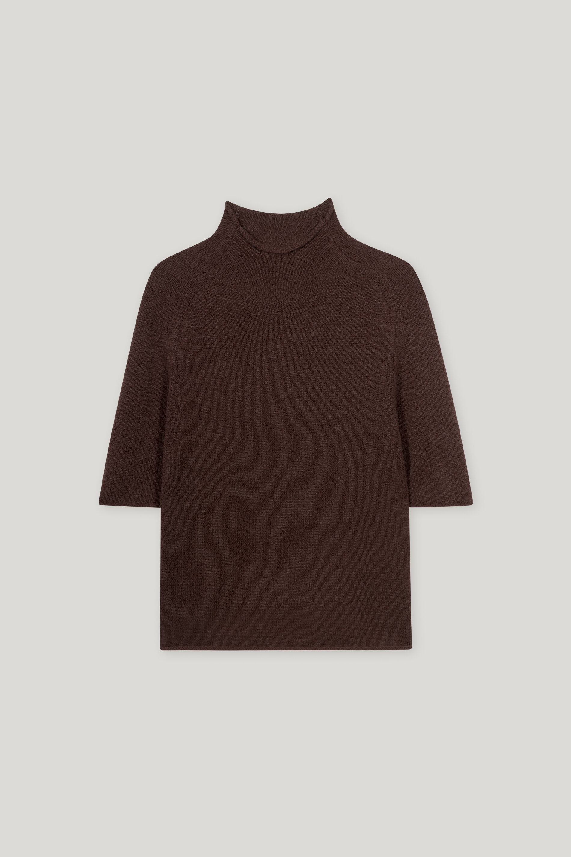 Halbarm-Pulli aus Kaschmir-Mix - espresso - Standard | Artikel Front