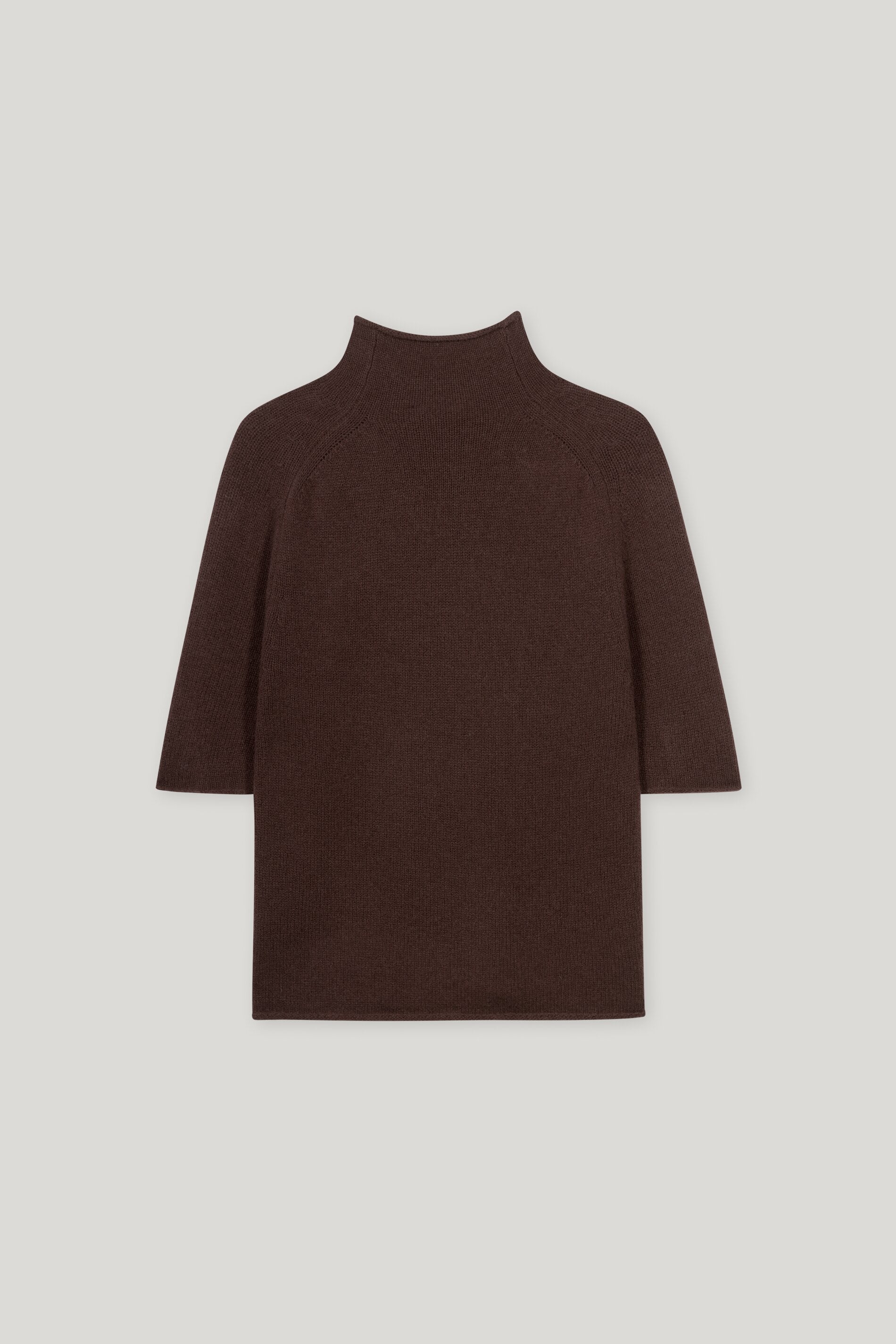 Halbarm-Pulli aus Kaschmir-Mix - espresso - Standard | Artikel Rück