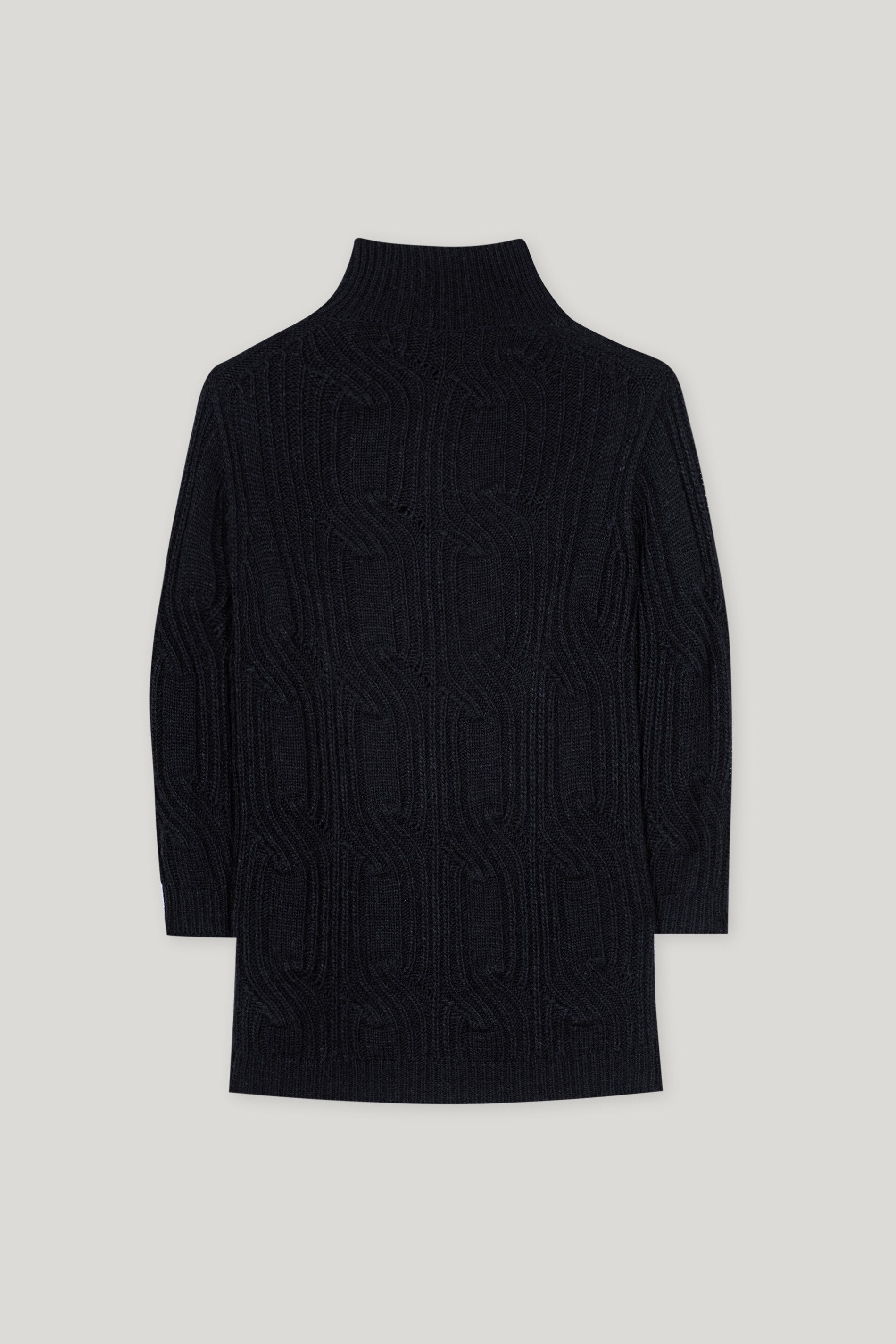 Pulloverkleid mit Cable-Knit - deep black - Standard | Artikel Rück