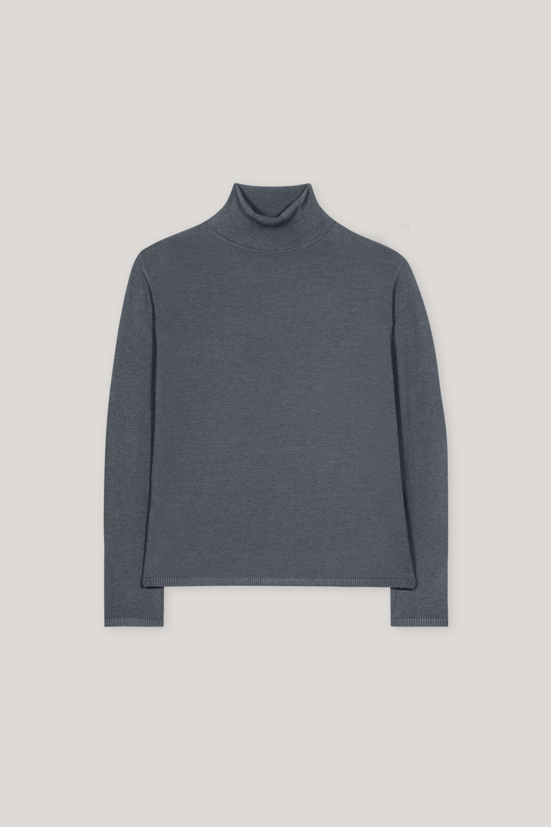 Rollkragen-Pulli aus Woll-Mix - urban grey - Standard | Artikel Front