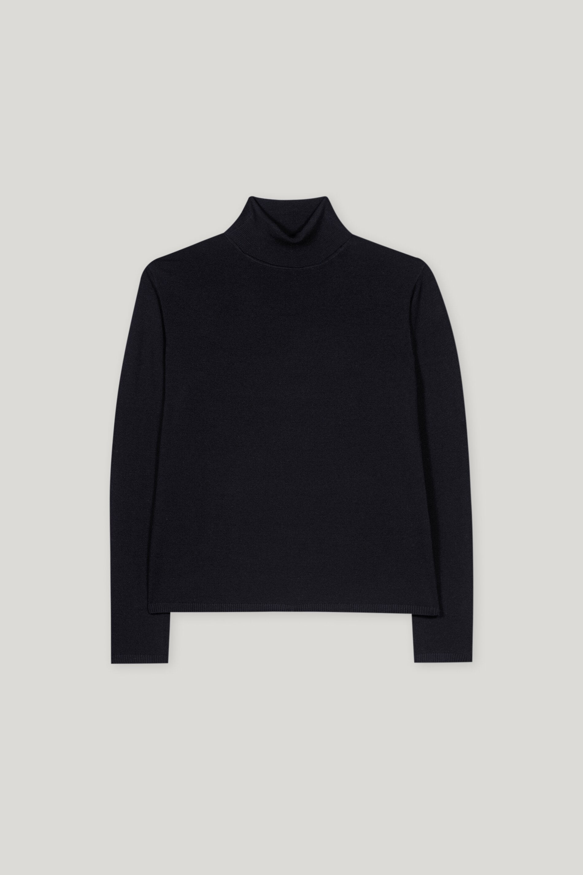 Rollkragen-Pulli aus Woll-Mix - deep black - Standard | Artikel Front