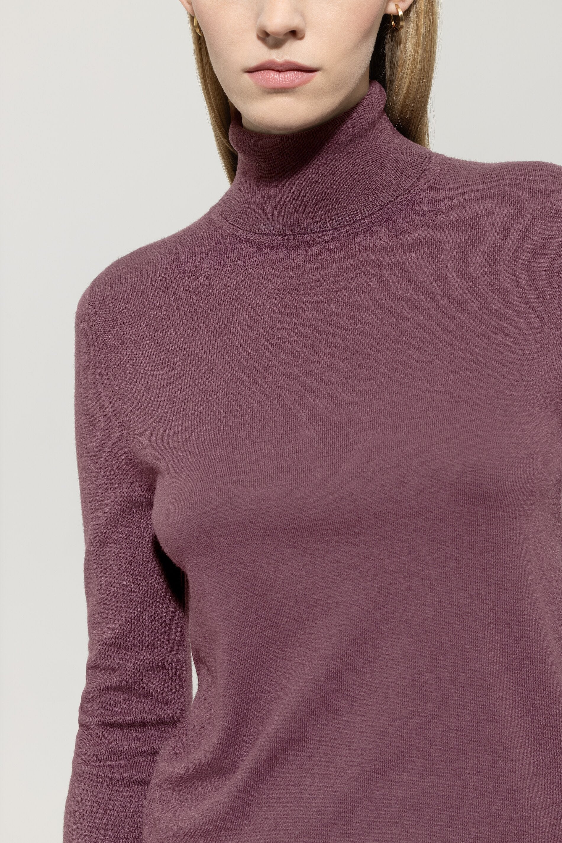Rollkragen-Pulli aus Woll-Mix - heather - Standard | Model Detail