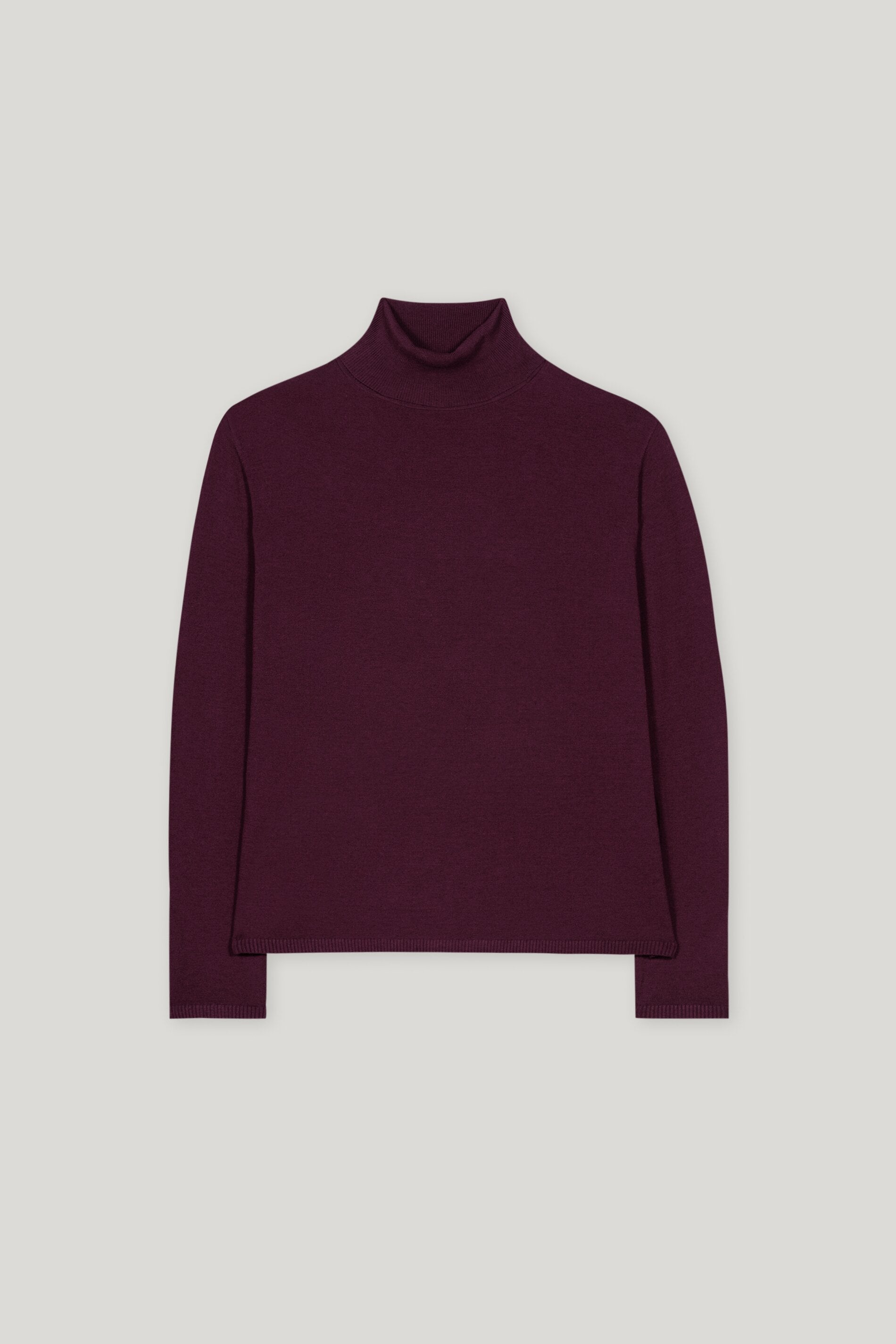 Rollkragen-Pulli aus Woll-Mix - burgundy - Standard | Artikel Front