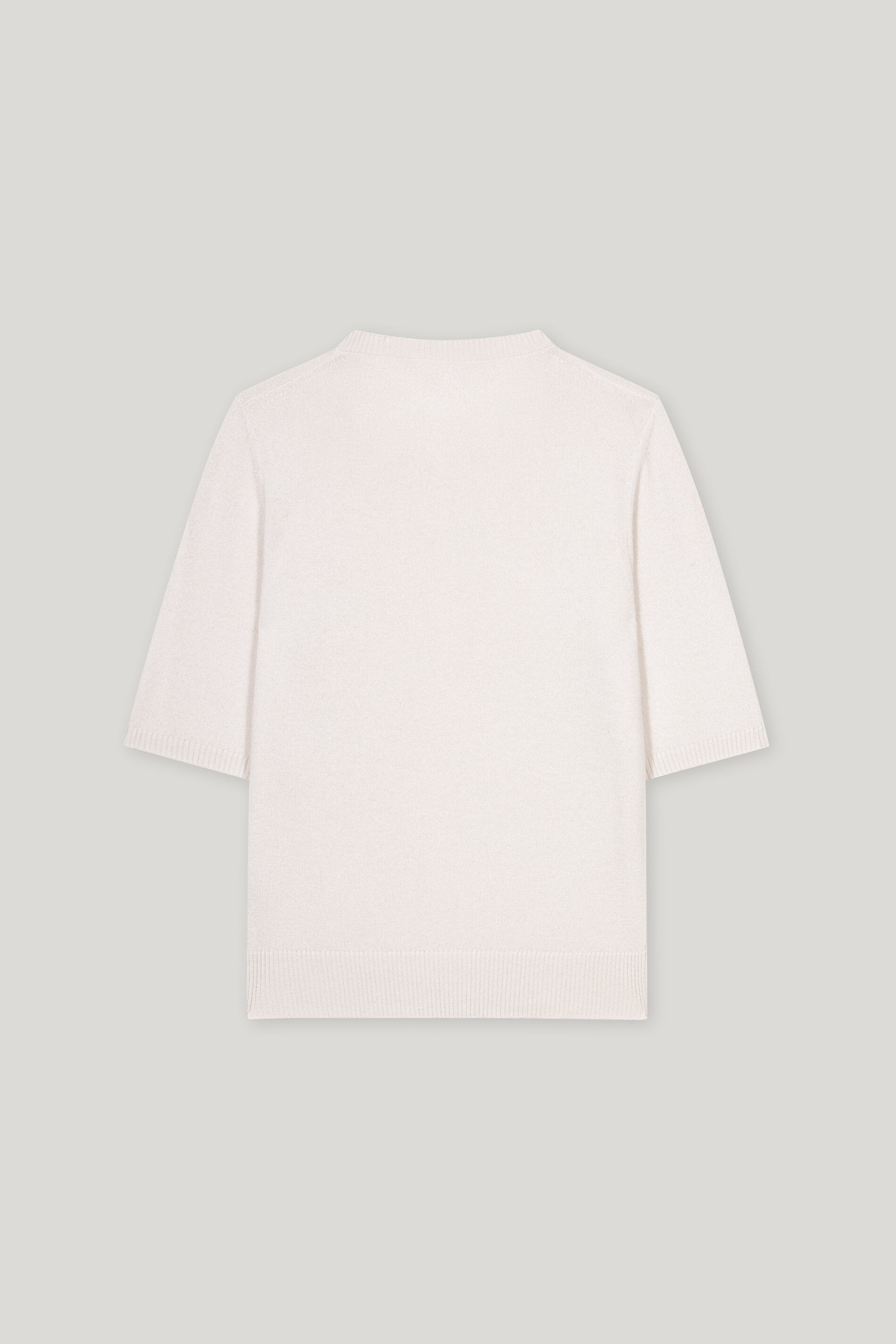 Kurzarm-Pulli aus Kaschmir-Mix - silky cream - Standard | Artikel Rück