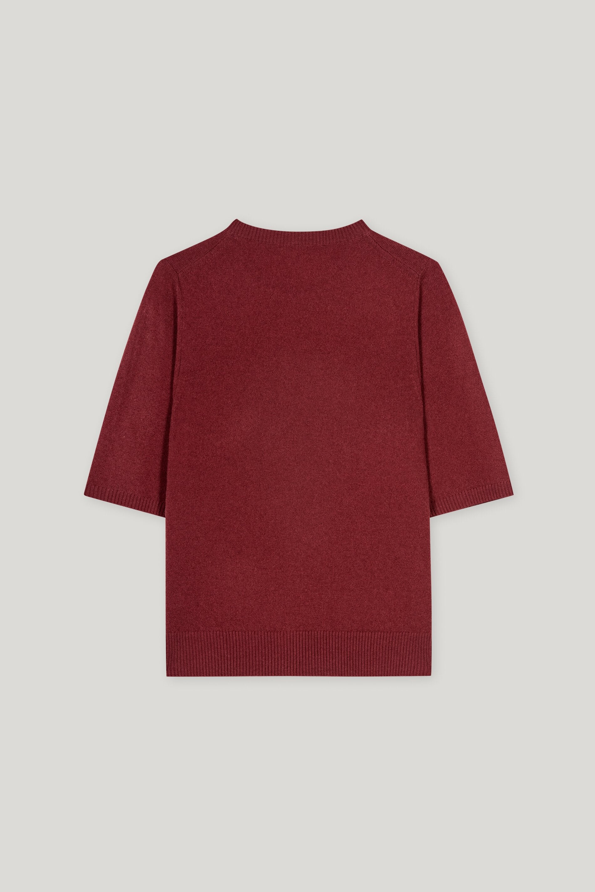 Kurzarm-Pulli aus Kaschmir-Mix - berry red - Standard | Artikel Rück