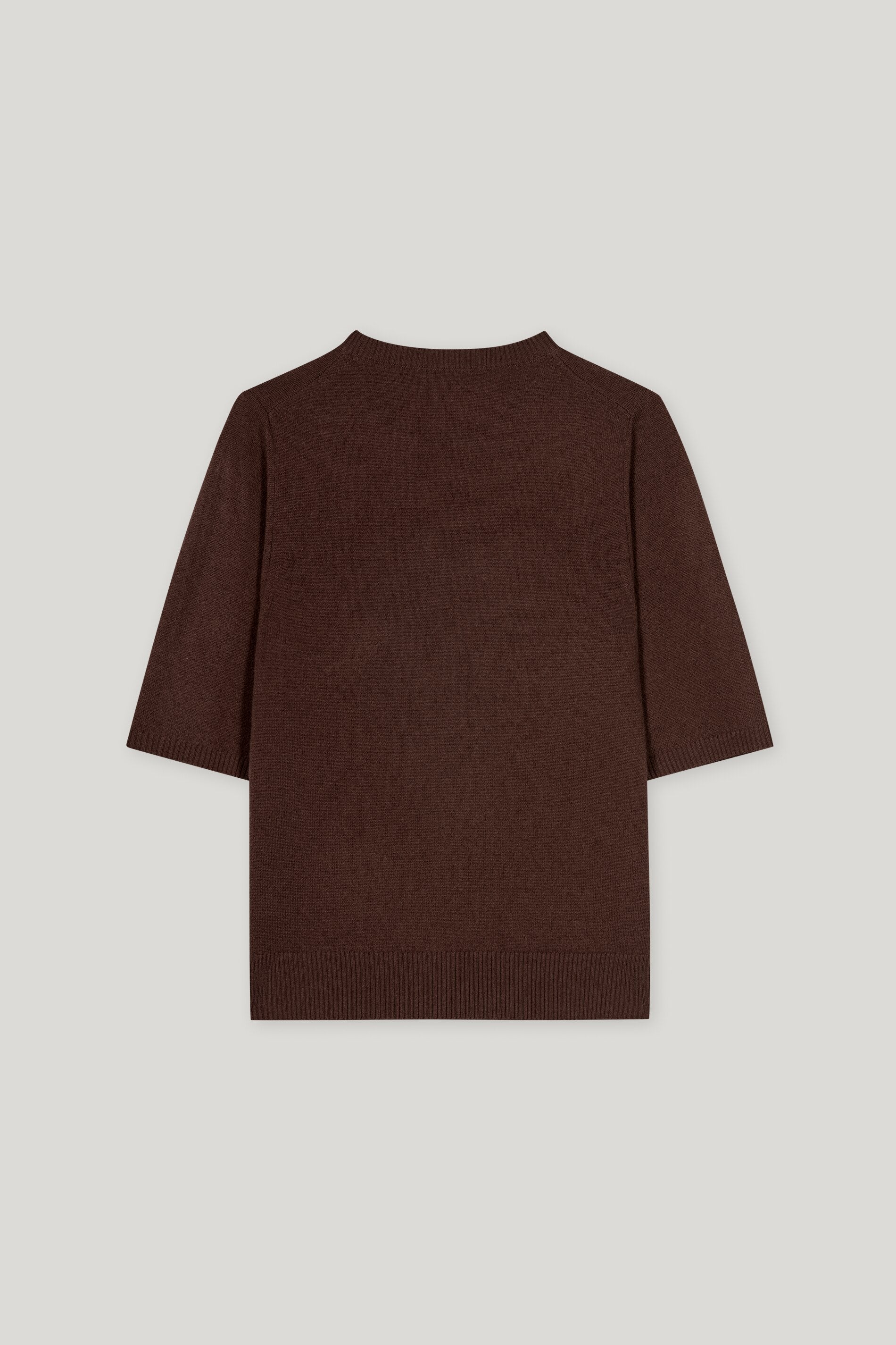 Kurzarm-Pulli aus Kaschmir-Mix - espresso - Standard | Artikel Rück